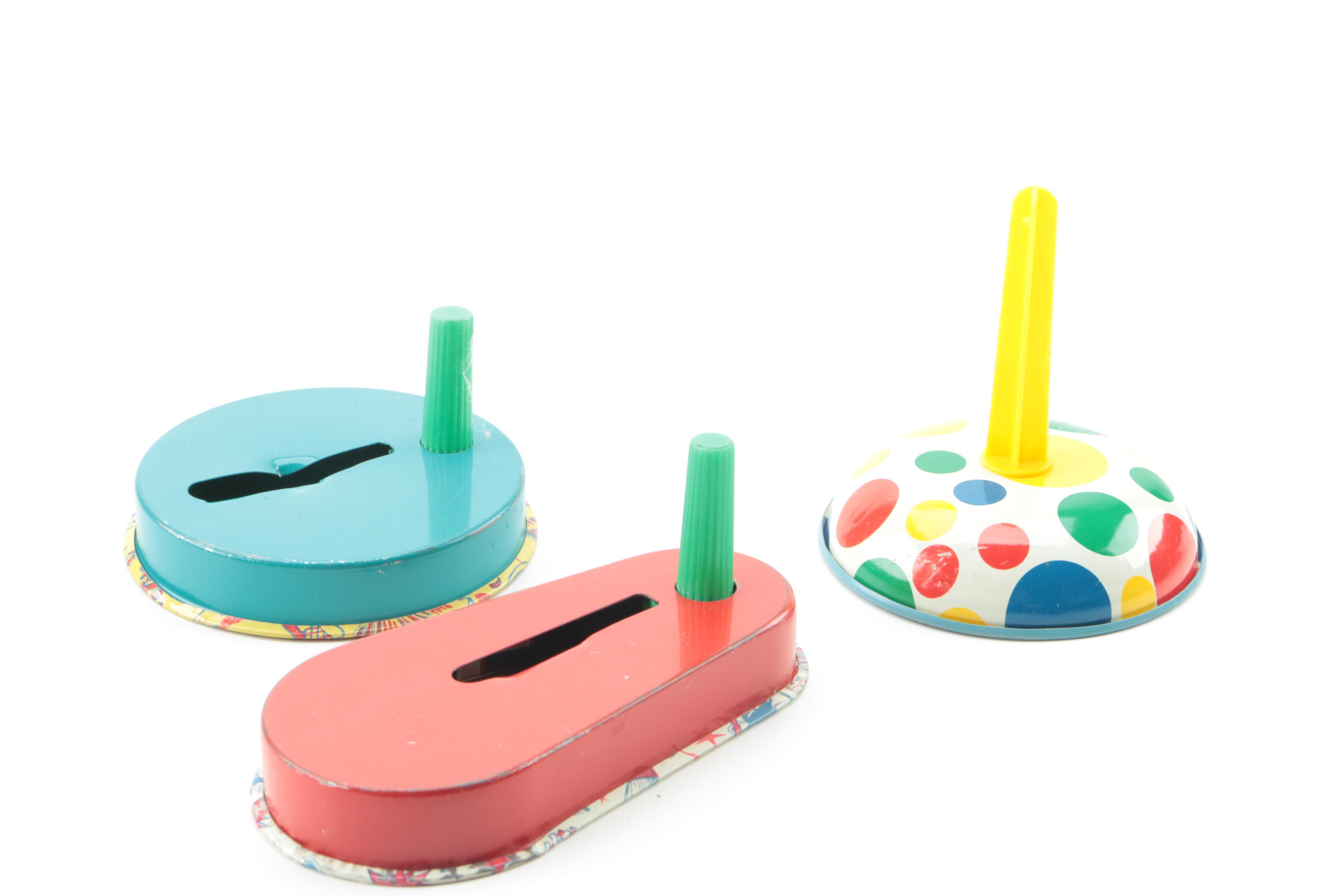 Clown Themed Books, Tamborine and Noise Makers With "Bozo" 45 rpm Record