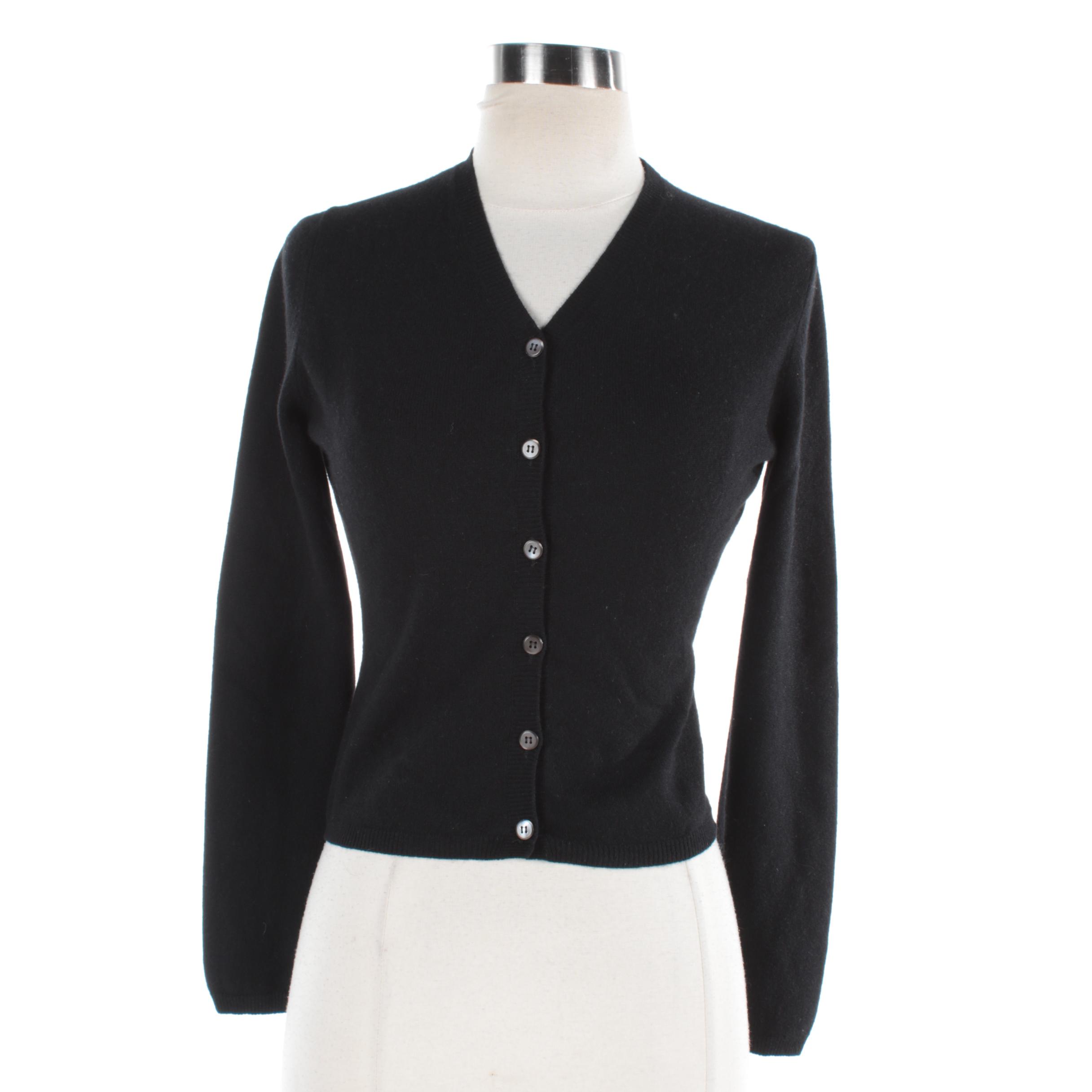 Women's Prada Black Cashmere Cardigan