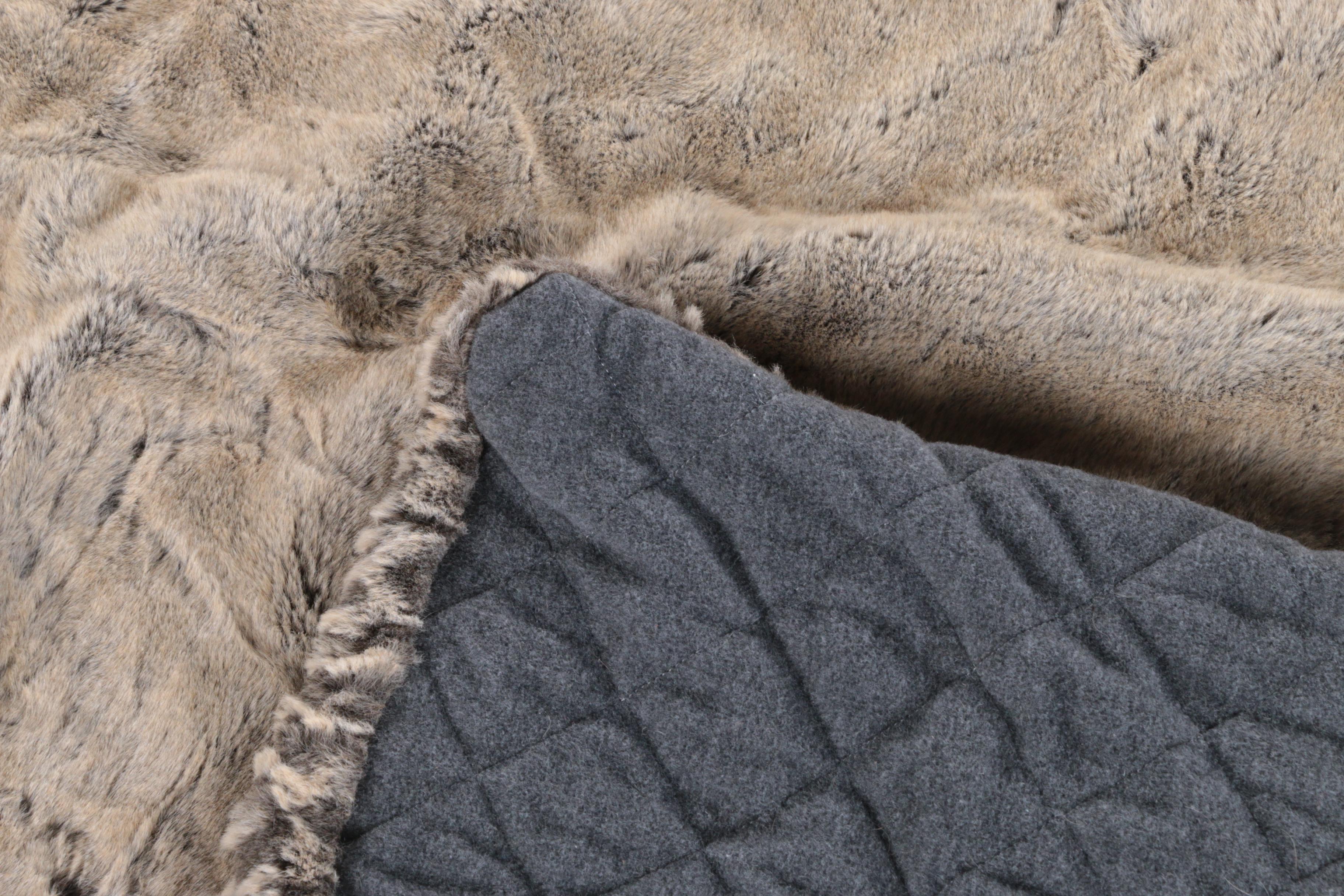 Henry d'Elkin Faux Fur Throw With Cashmere and Wool Lining