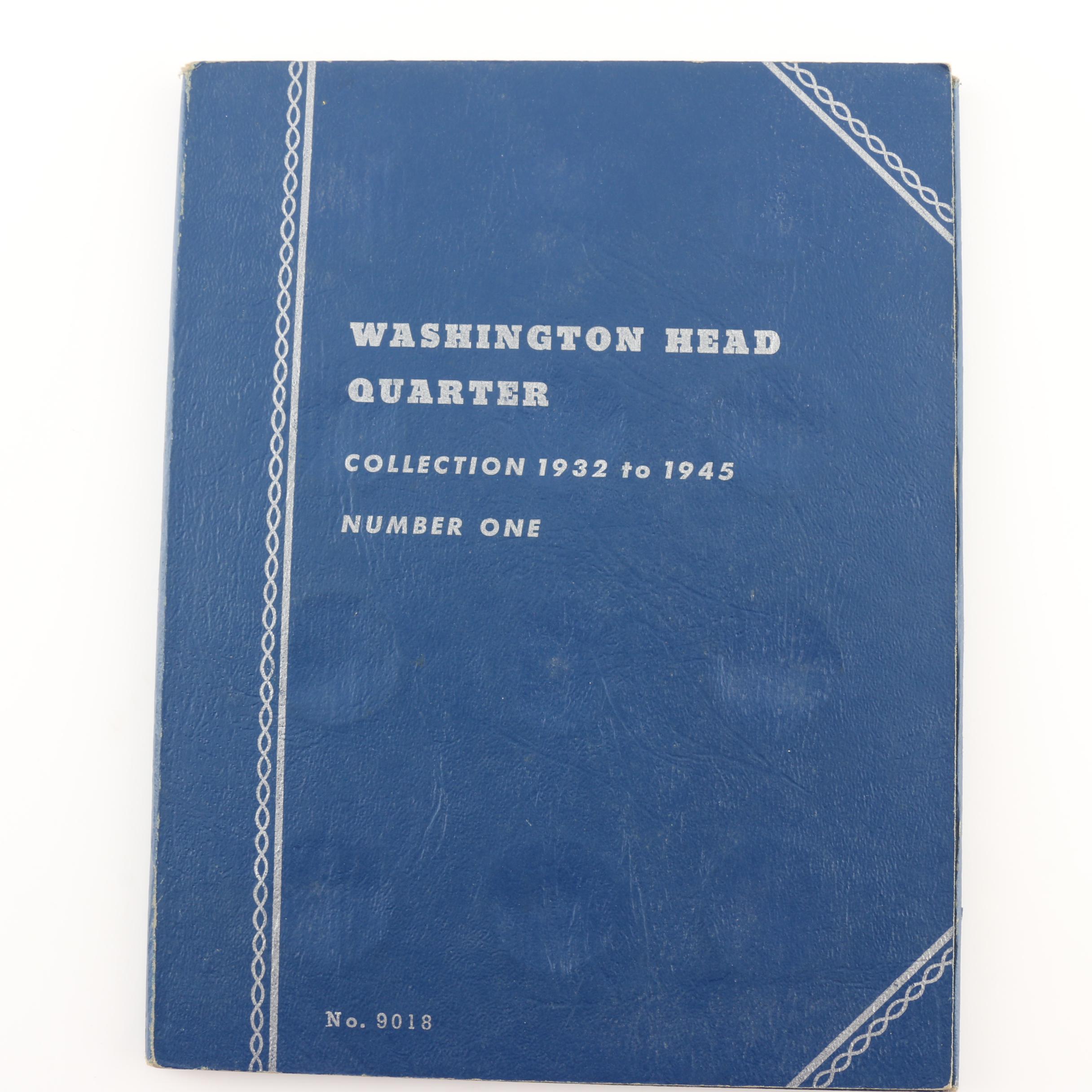 Group of 16 George Washington Silver Quarters in a Whitman Coin Folder