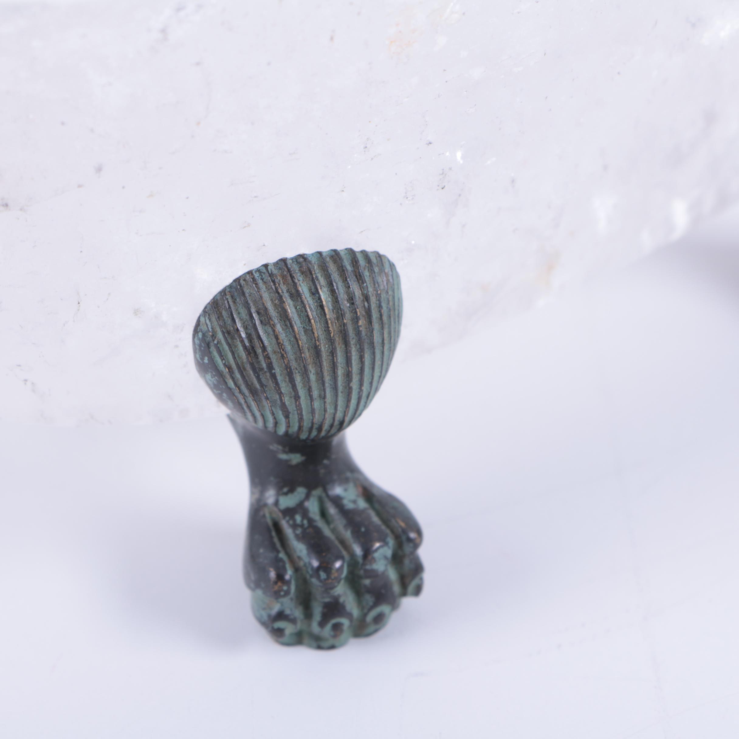 Fine Replica Rock Crystal and Bronze Footed Bowl