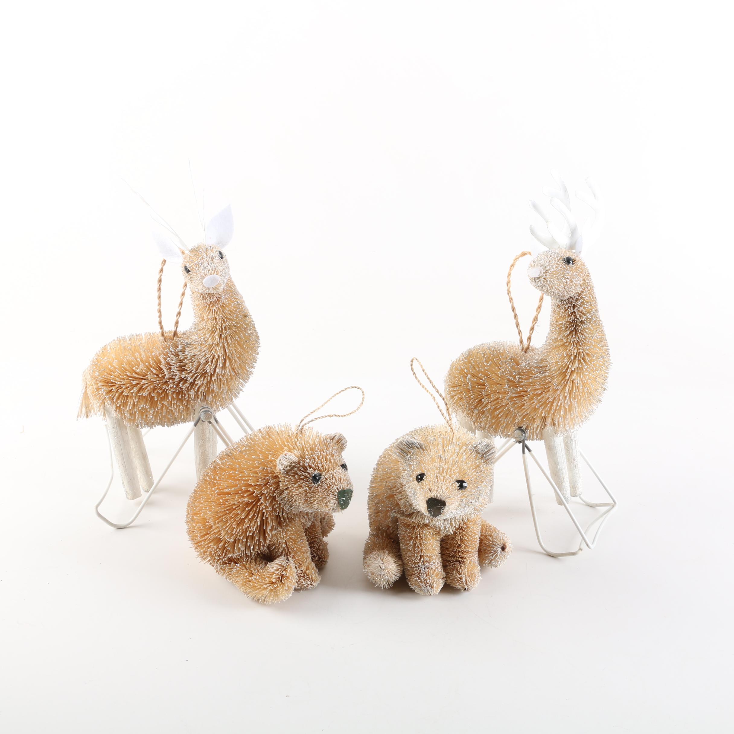 Bear and Reindeer Christmas Tree Ornaments