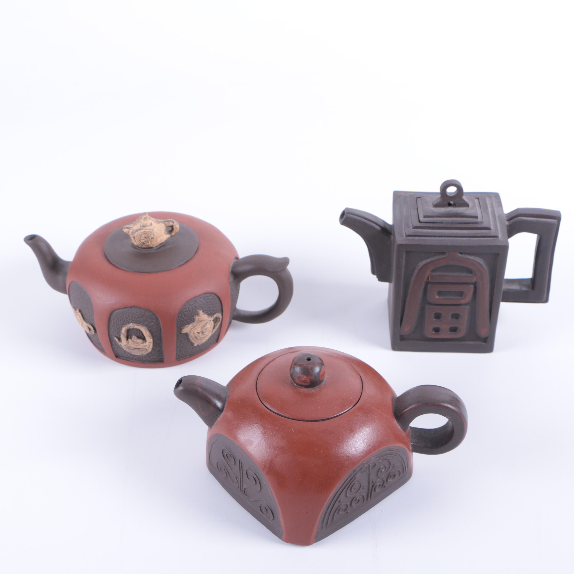 Chinese Yixing Style Ceramic Teapots
