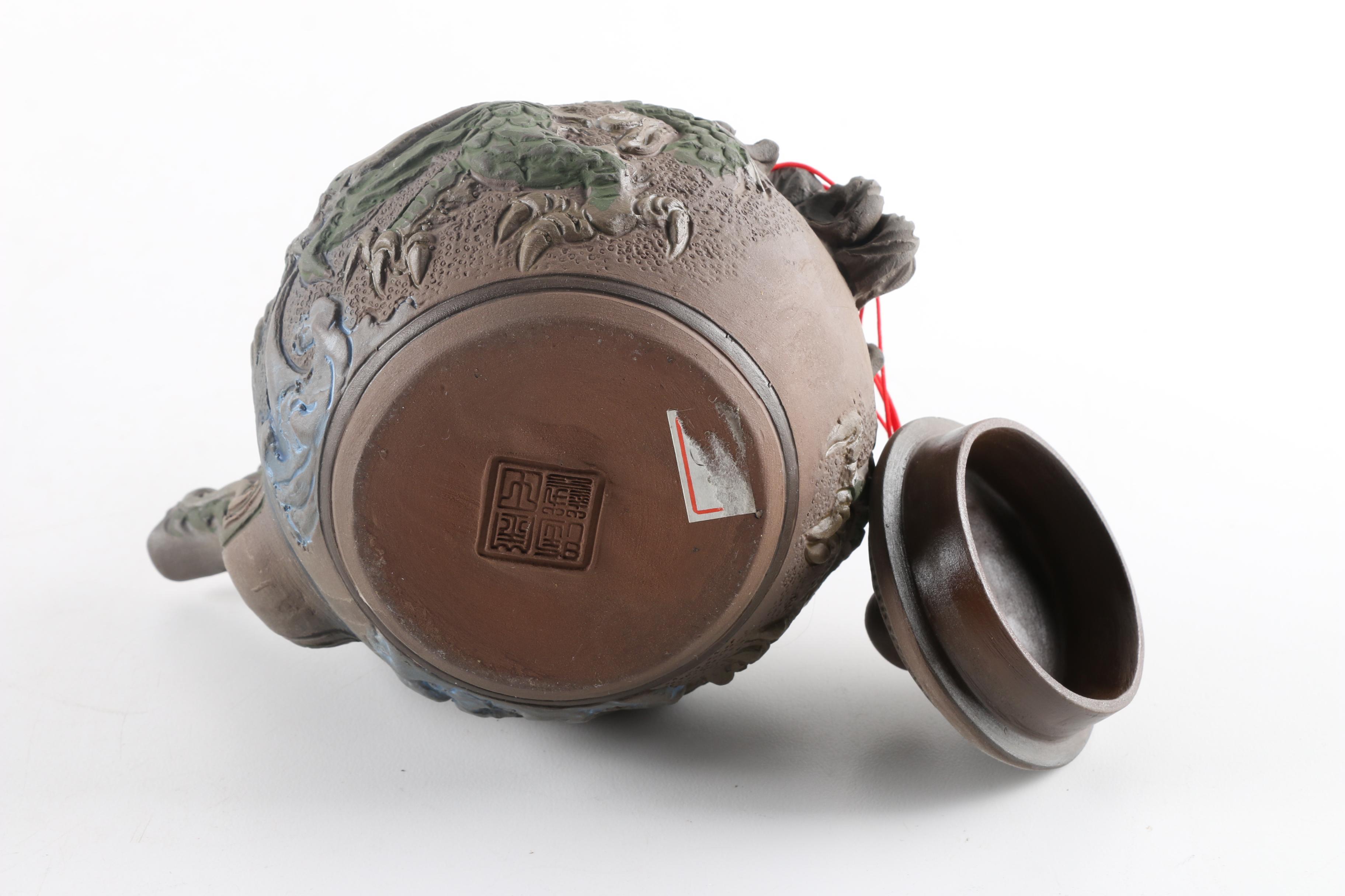 East Asian Ceramic Teapots and Incense Burner