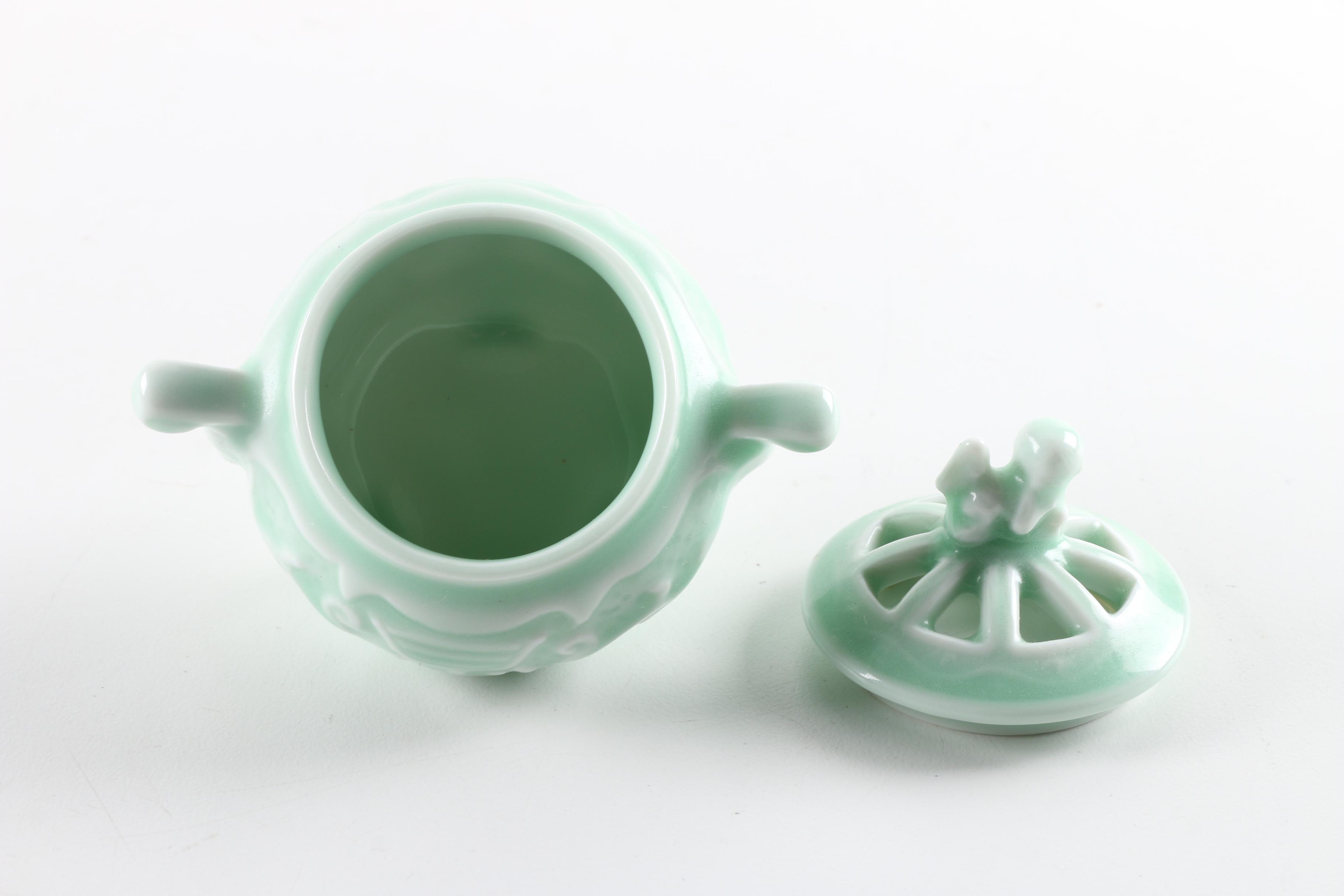 East Asian Ceramic Teapots and Incense Burner