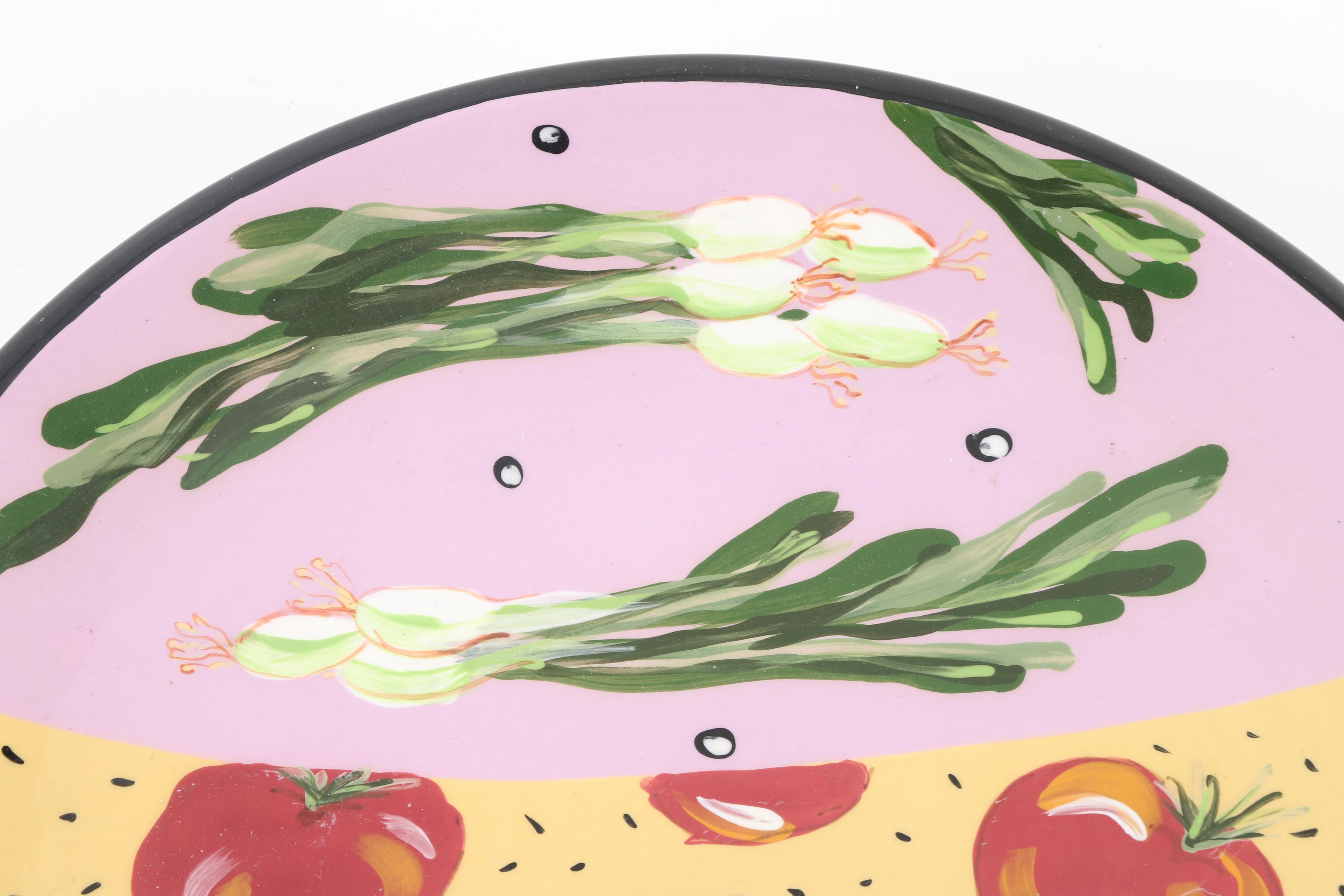 Hand-Painted Droll Designs Ceramic Bowl