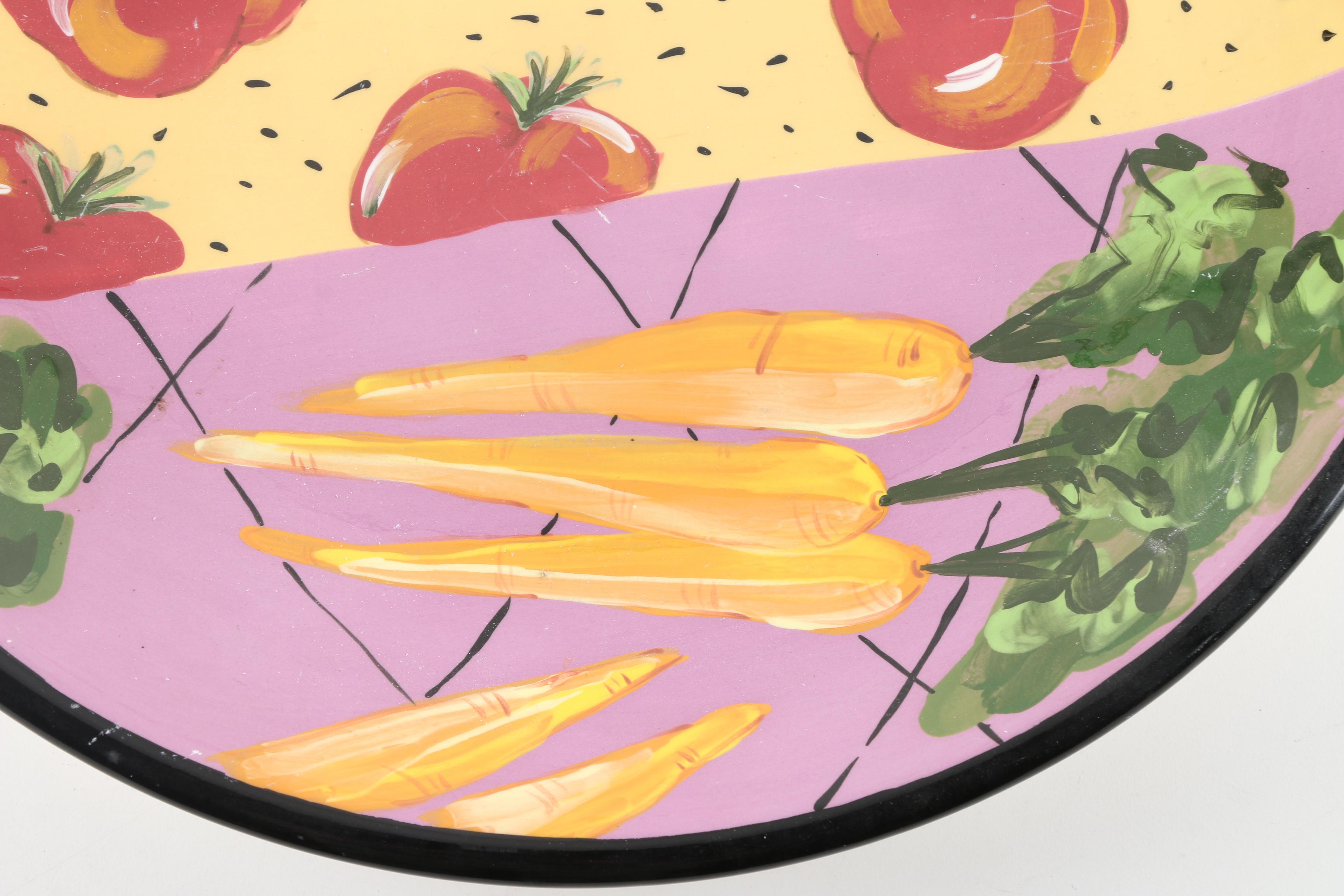 Hand-Painted Droll Designs Ceramic Bowl