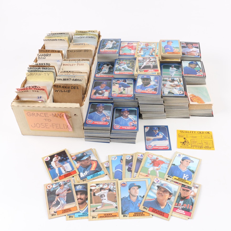 1980s Baseball and Football Cards including Topps and Fleer