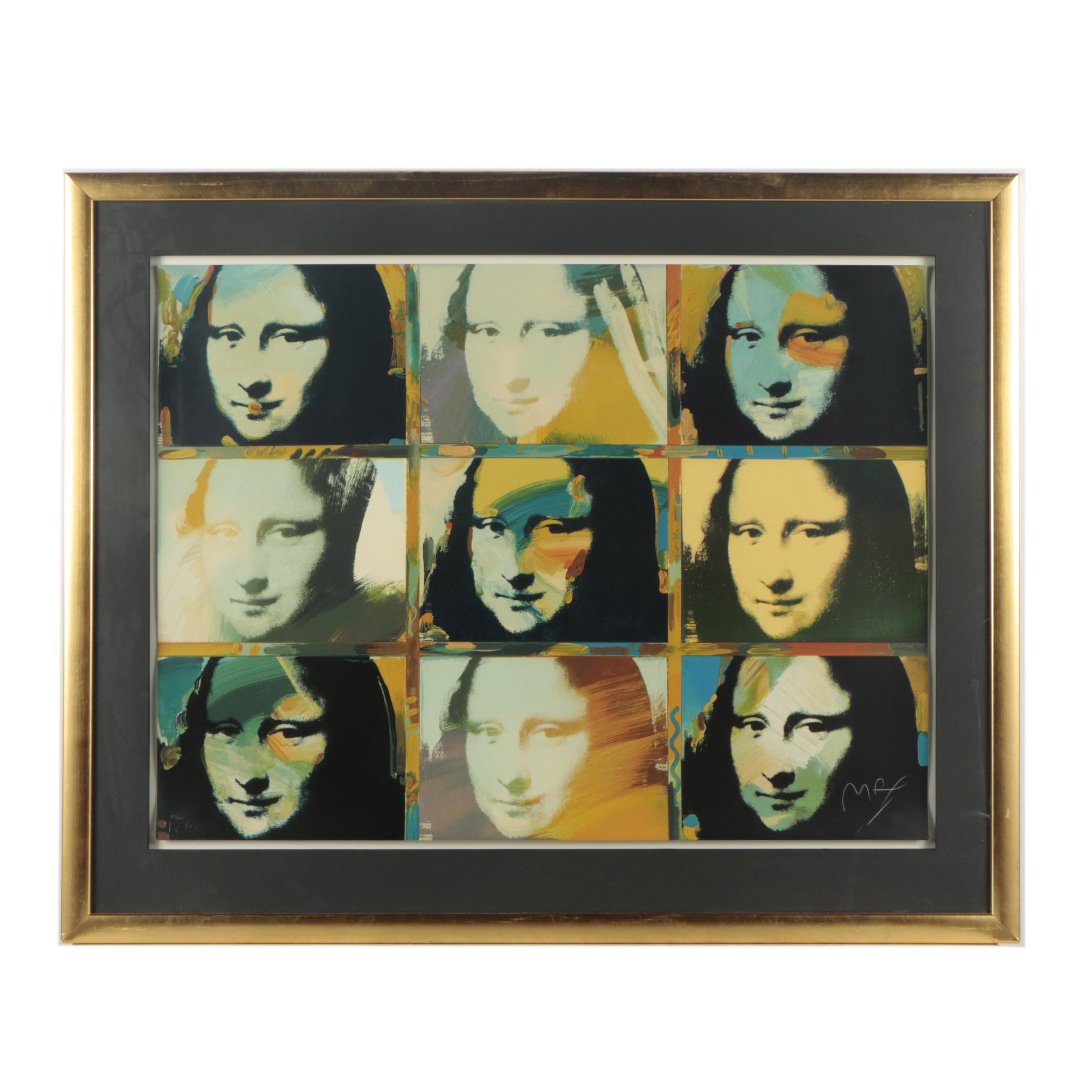 Peter Max Serigraph "9 Mona Lisa Portraits"