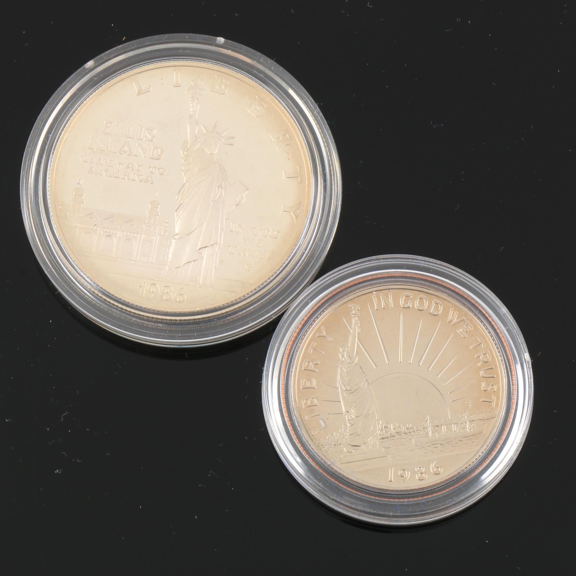 1986-S U.S. Liberty Commemorative Two Coin Proof Set