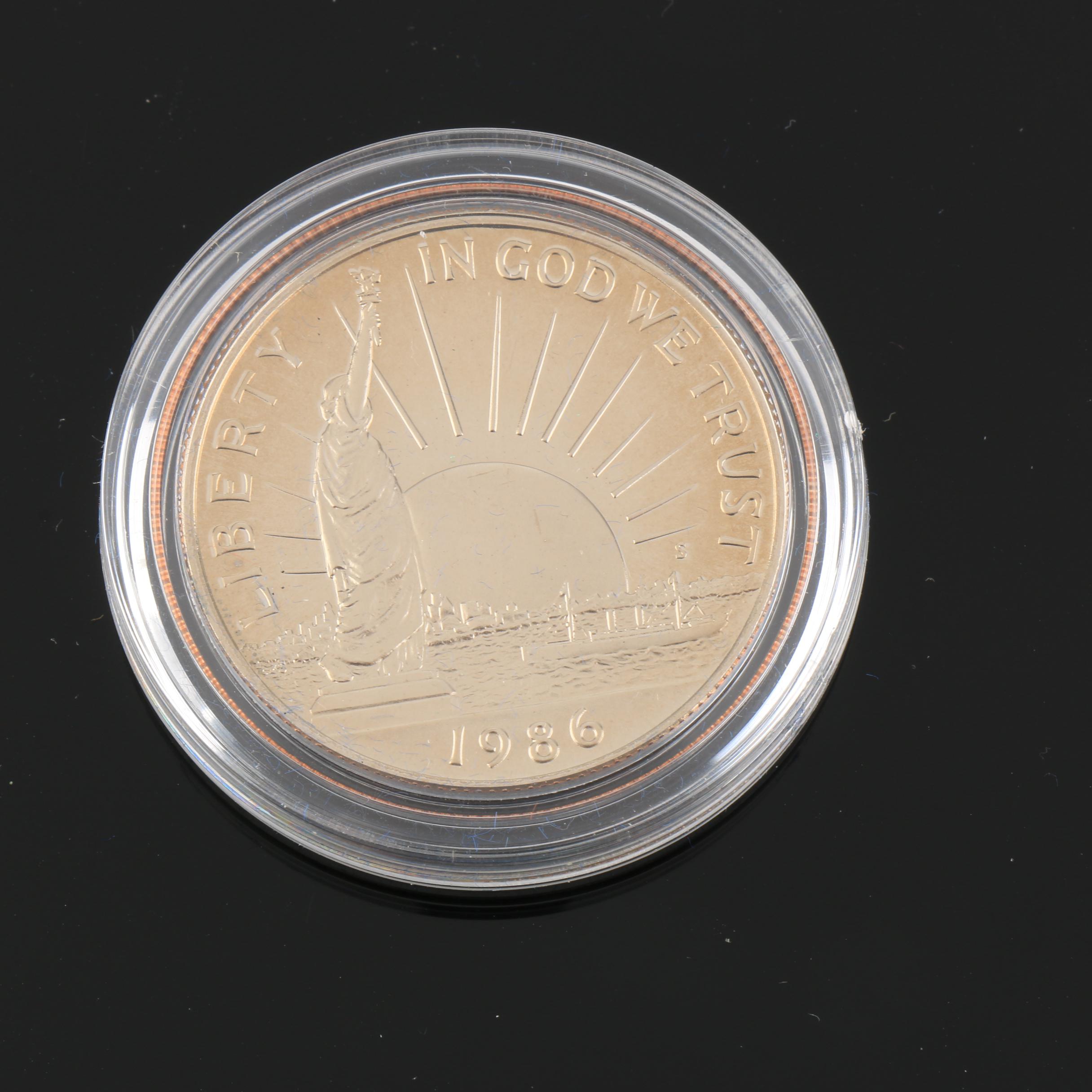 1986-S U.S. Liberty Commemorative Two Coin Proof Set