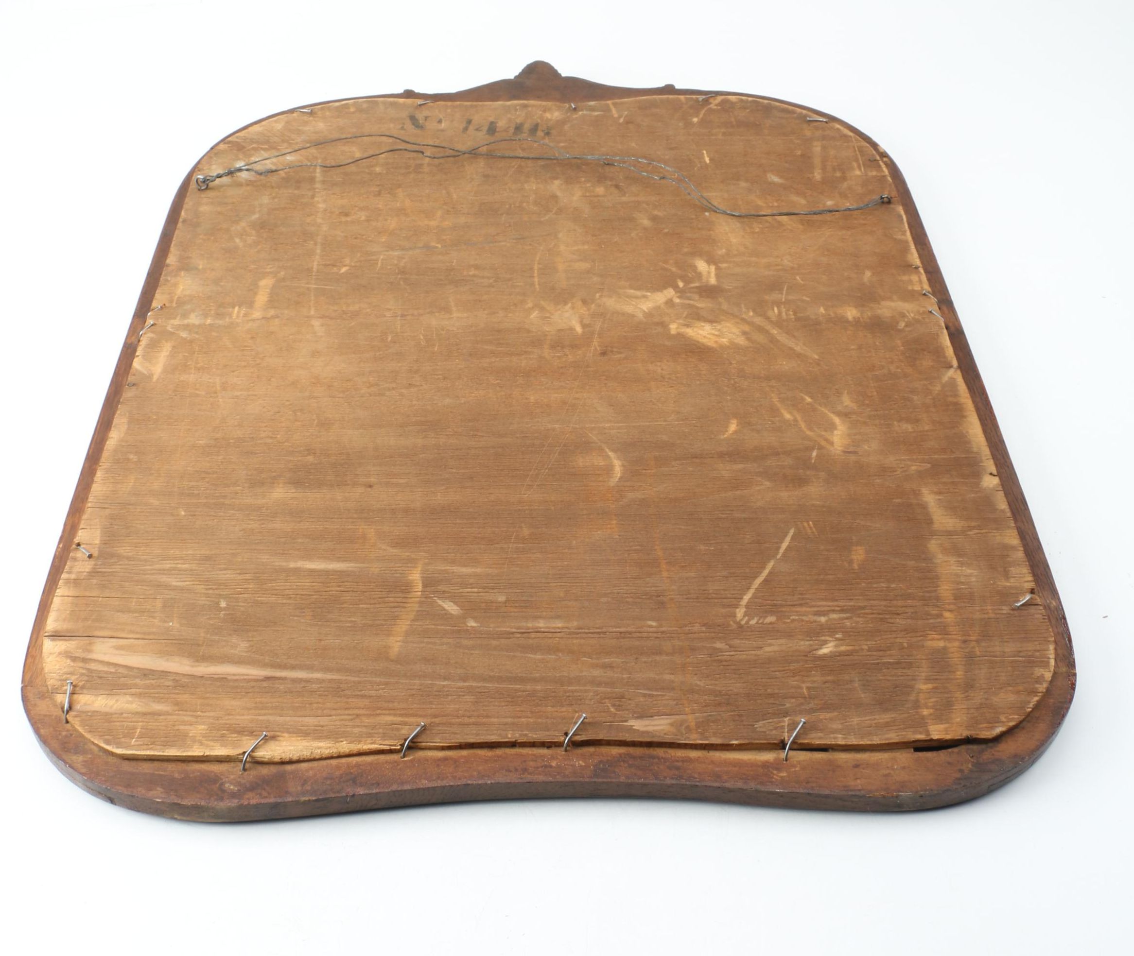 Antique Wood Framed Wall Mirror