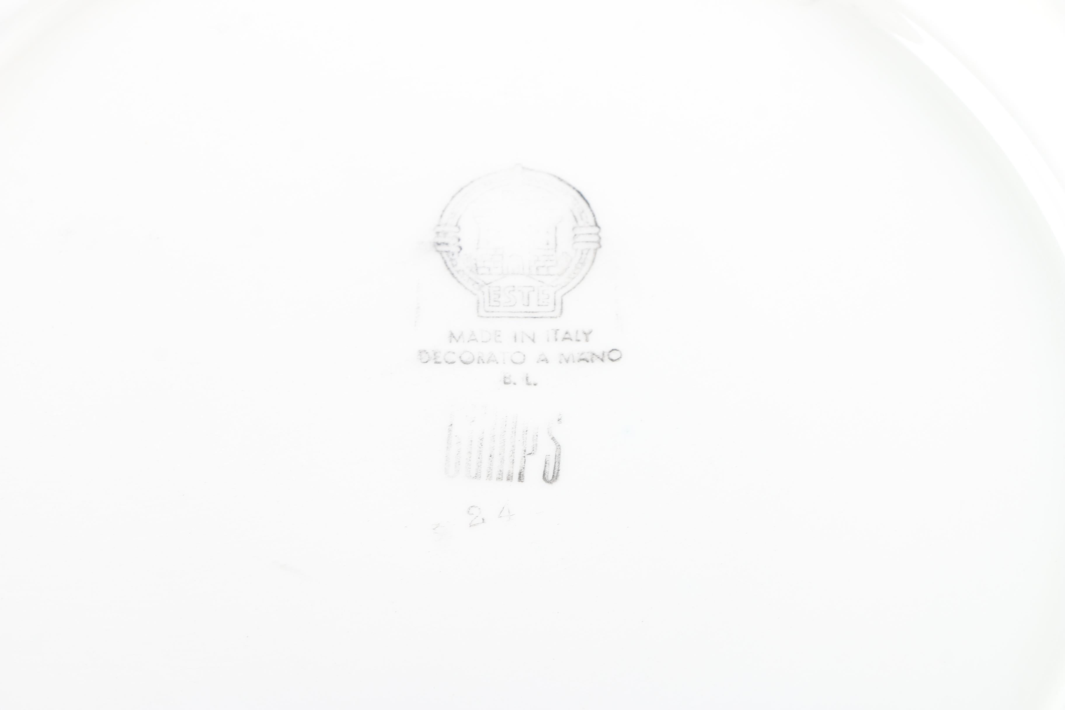 Vintage Este Ceramiche Faïence Chargers for Gump's