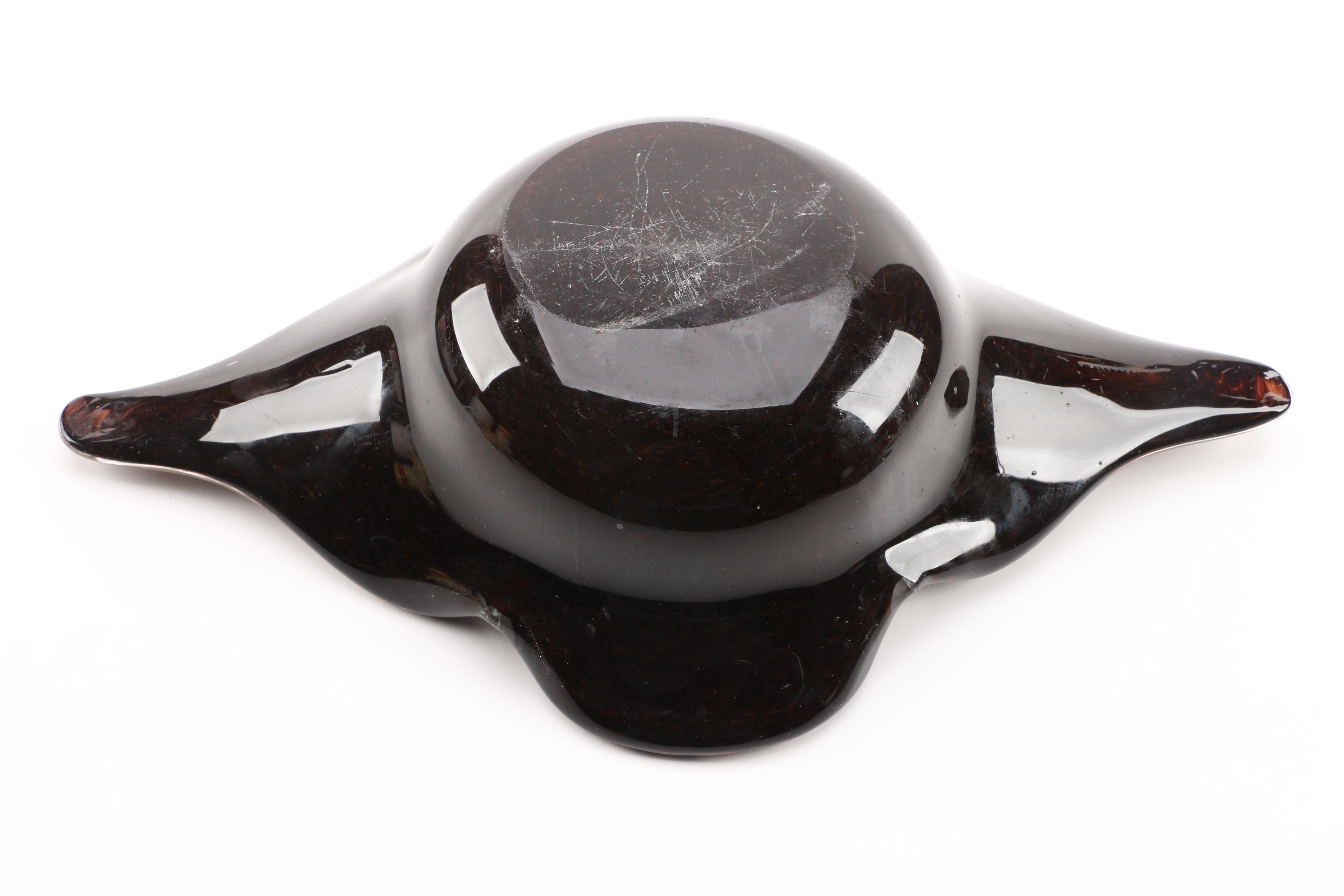 Pair of Murano Style Aventurine Glass Bowls