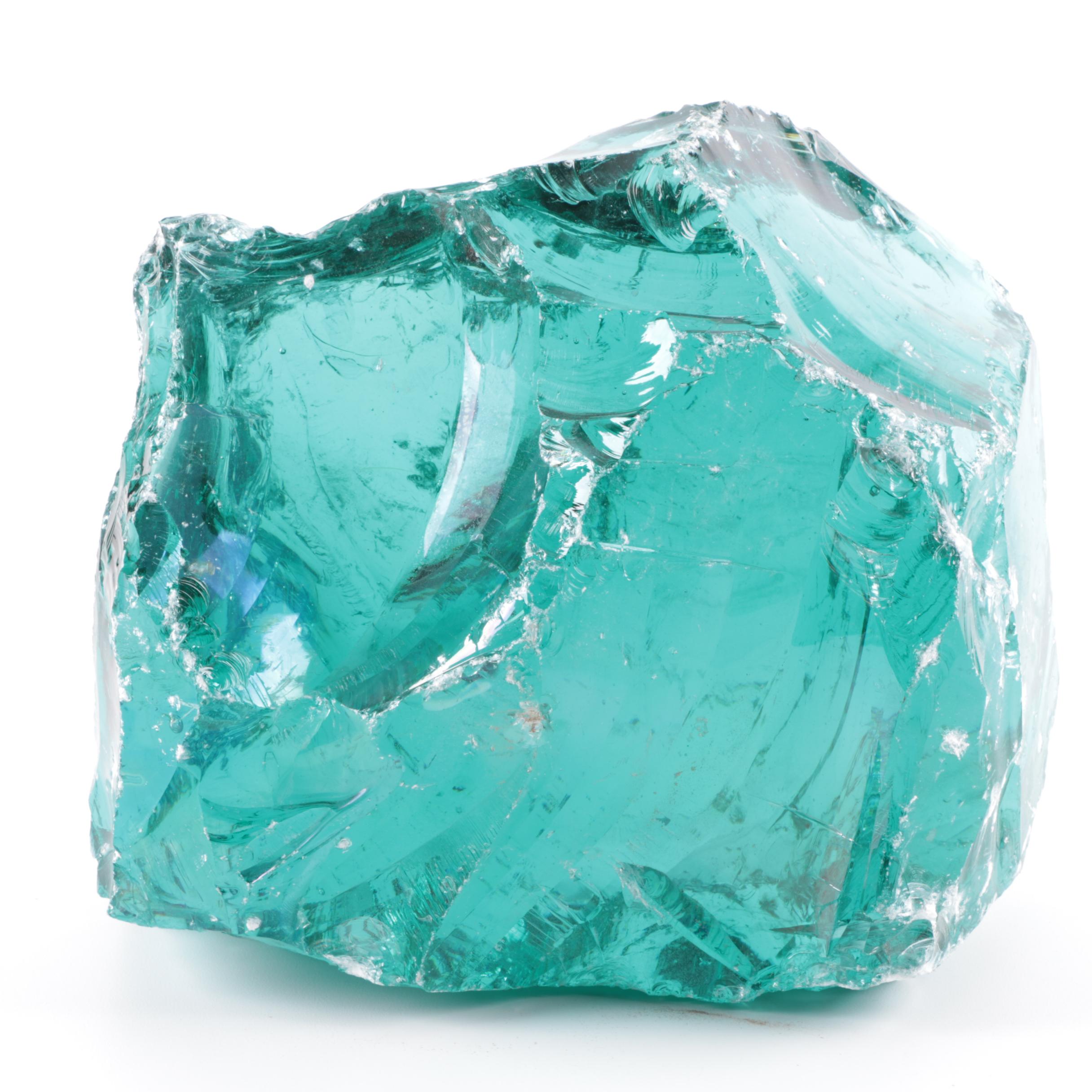 Blue Slag Glass Specimen