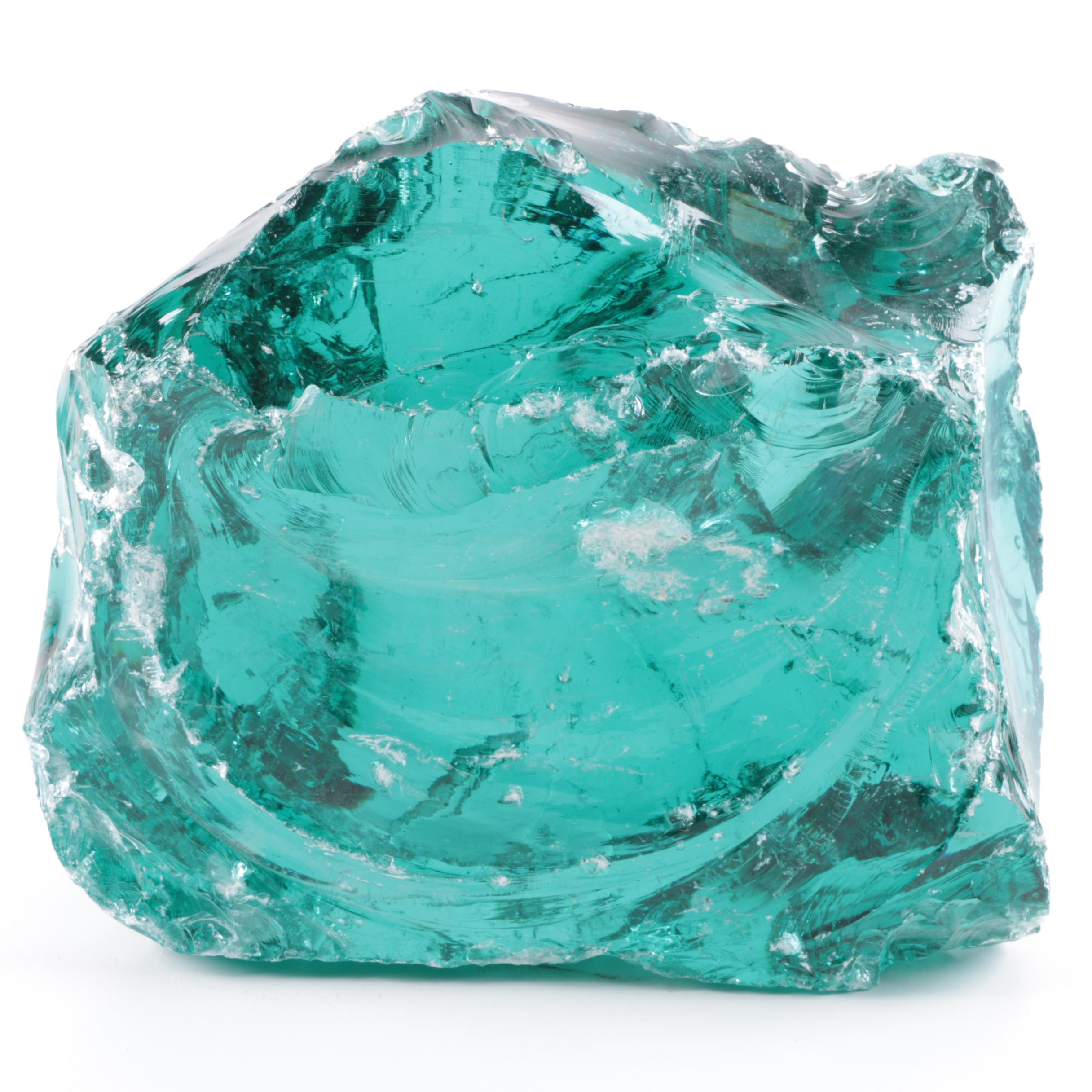 Blue Slag Glass Specimen