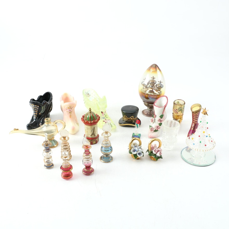 Ceramic and Glass Trinkets and Decorative Miniatures