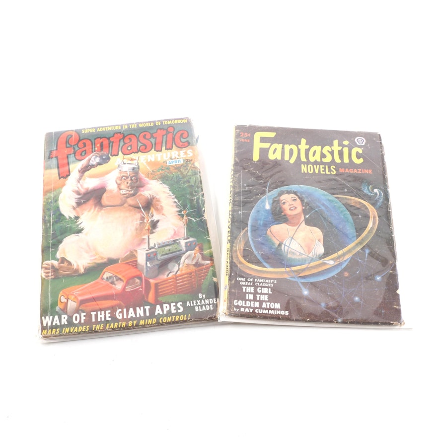 "Fantastic Adventures" and "Fantastic Novels" Science Fiction Magazines