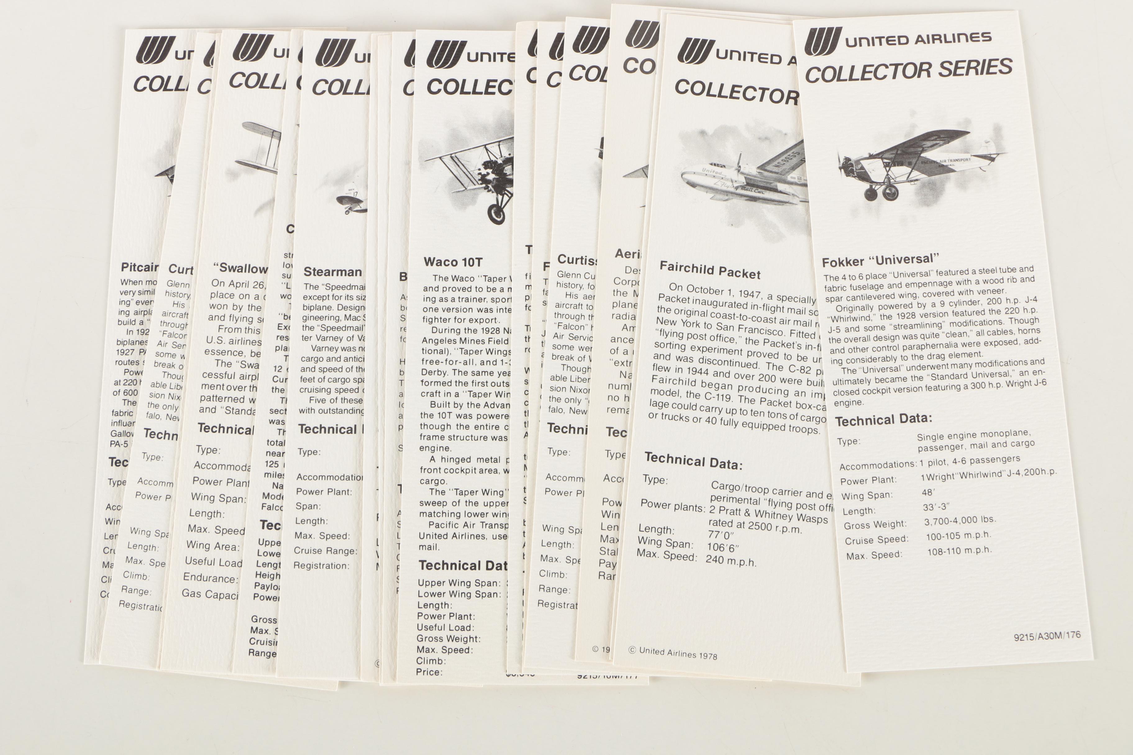 Vintage Offset Lithographic Prints from United Airlines "Collector Series"