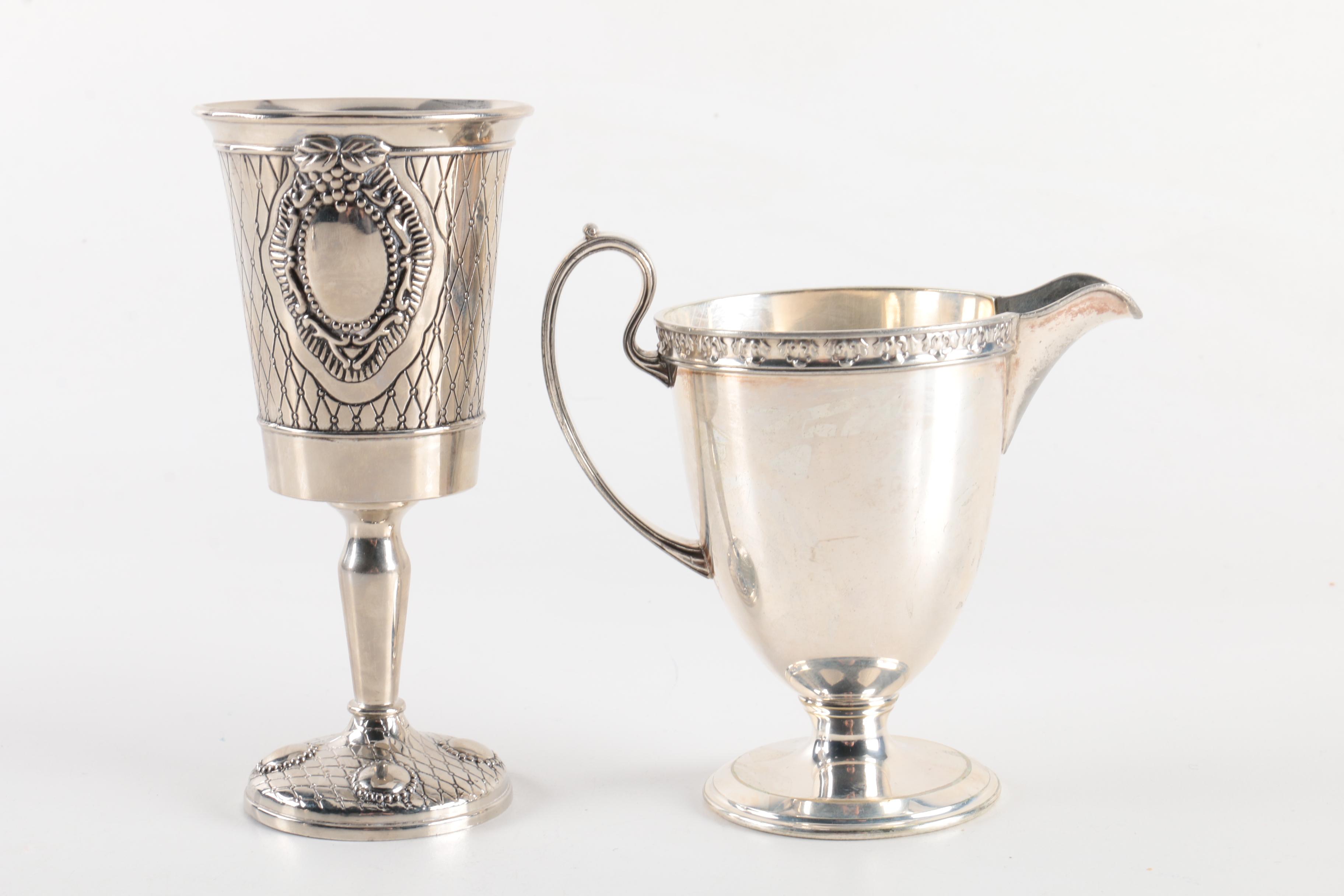 National Silver Co. Silver Plate Reticulated Bowl and Other Serveware