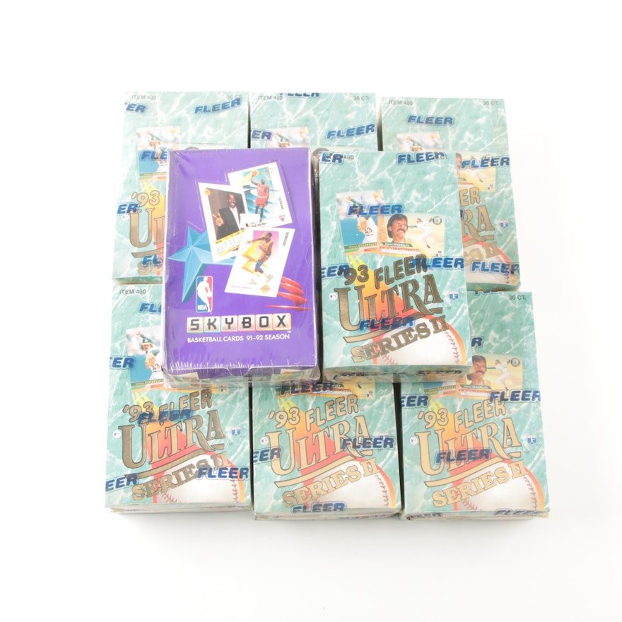 1990s Fleer Ultra Baseball Cards and Skybox Basketball Cards