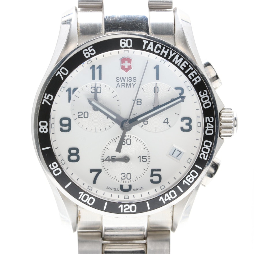 Swiss Army Stainless Steel Chronograph Wristwatch