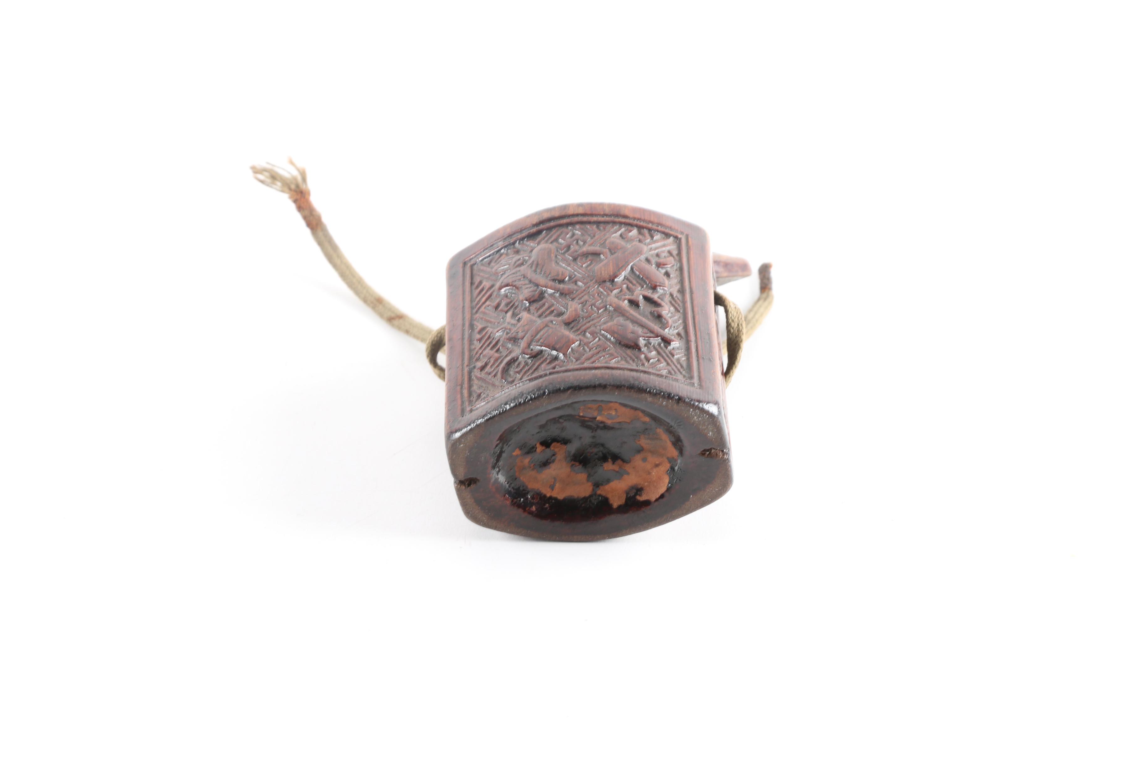 Carved Inro Box, Leather iPad Case, Jewelry Box