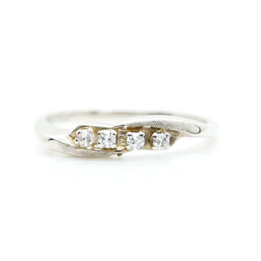 14K White Gold Diamond Ring