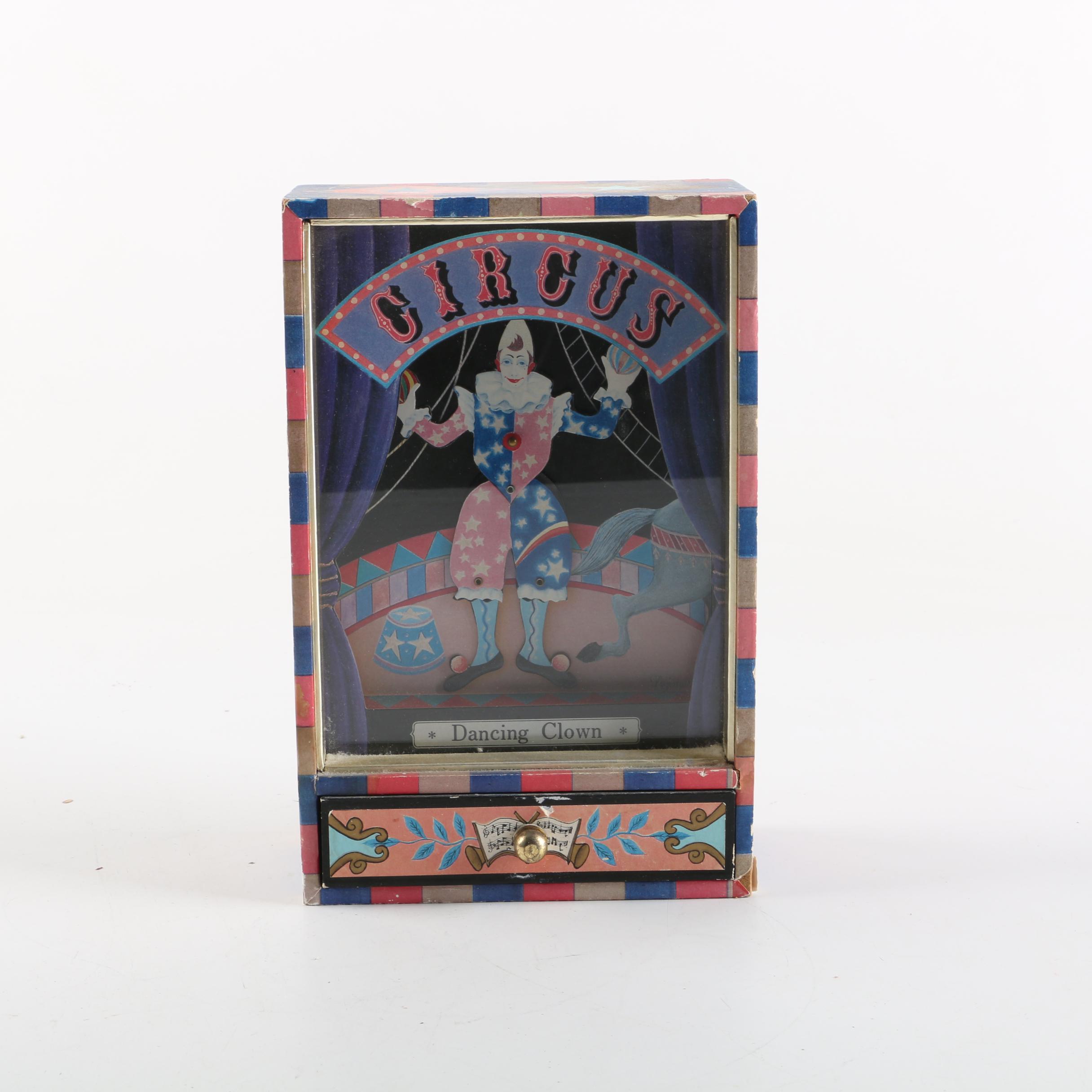 Dancing Clown Musical Motion Jewelry  Box