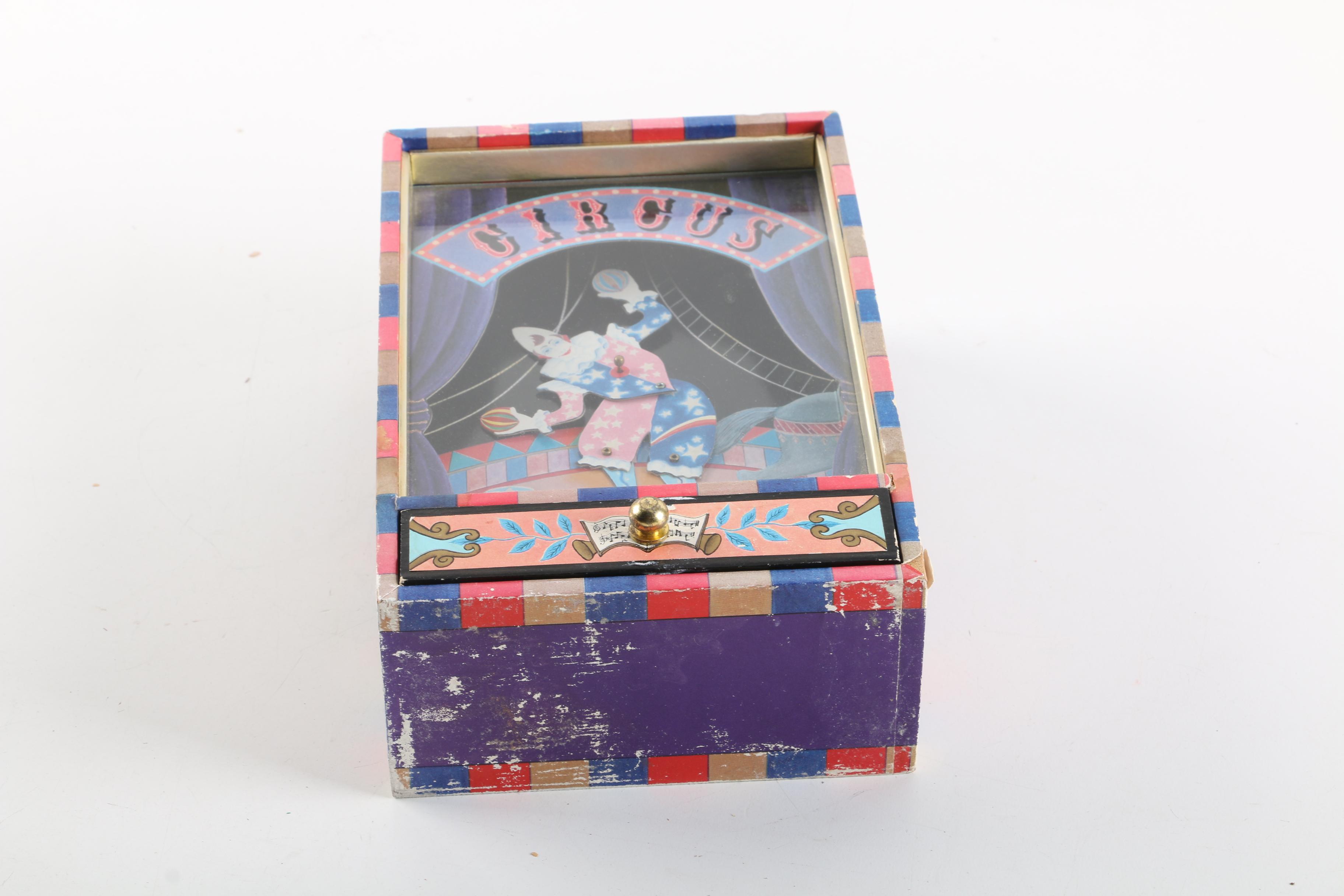 Dancing Clown Musical Motion Jewelry  Box