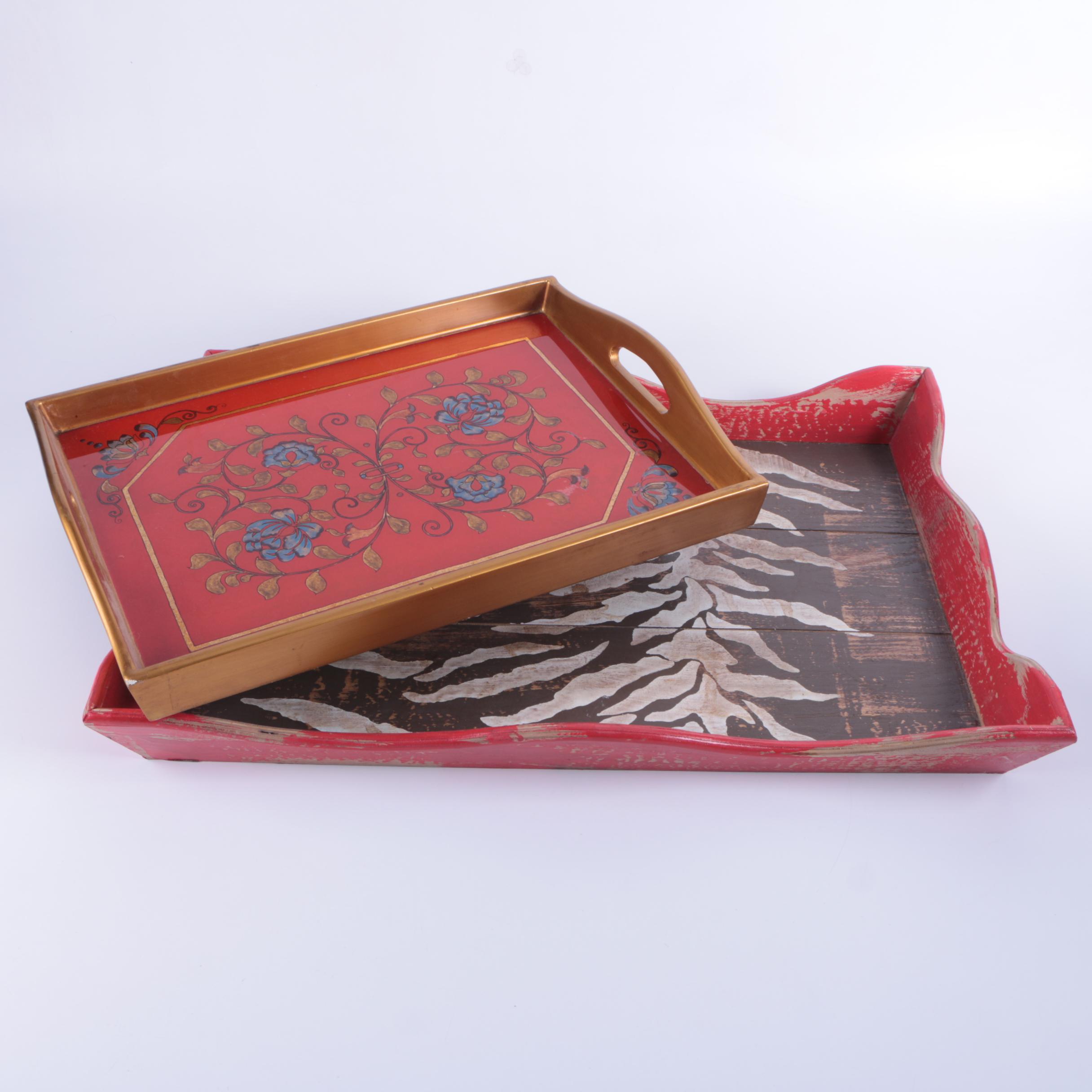 Painted Wooden Trays