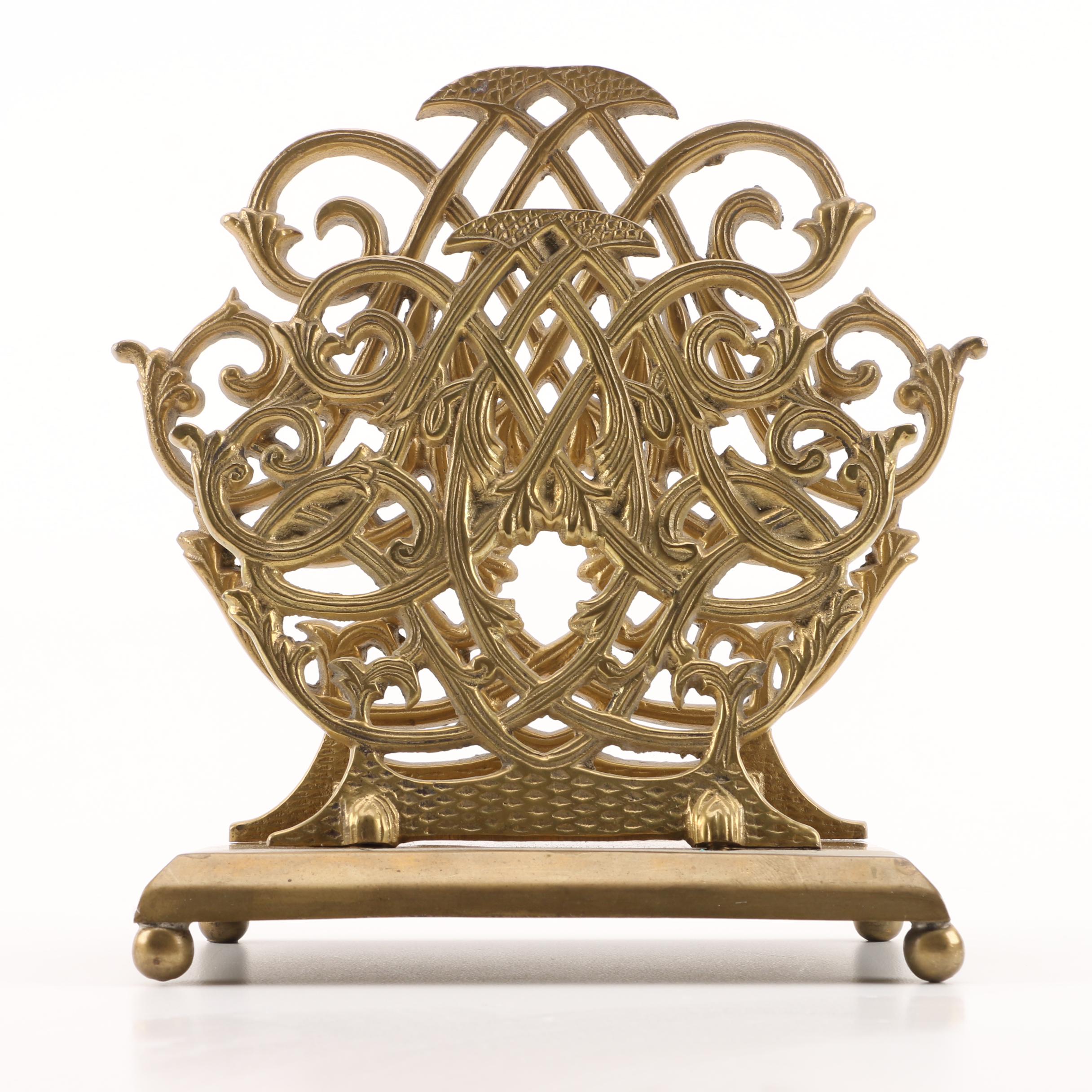 Victorian Brass Document or Letter Stand