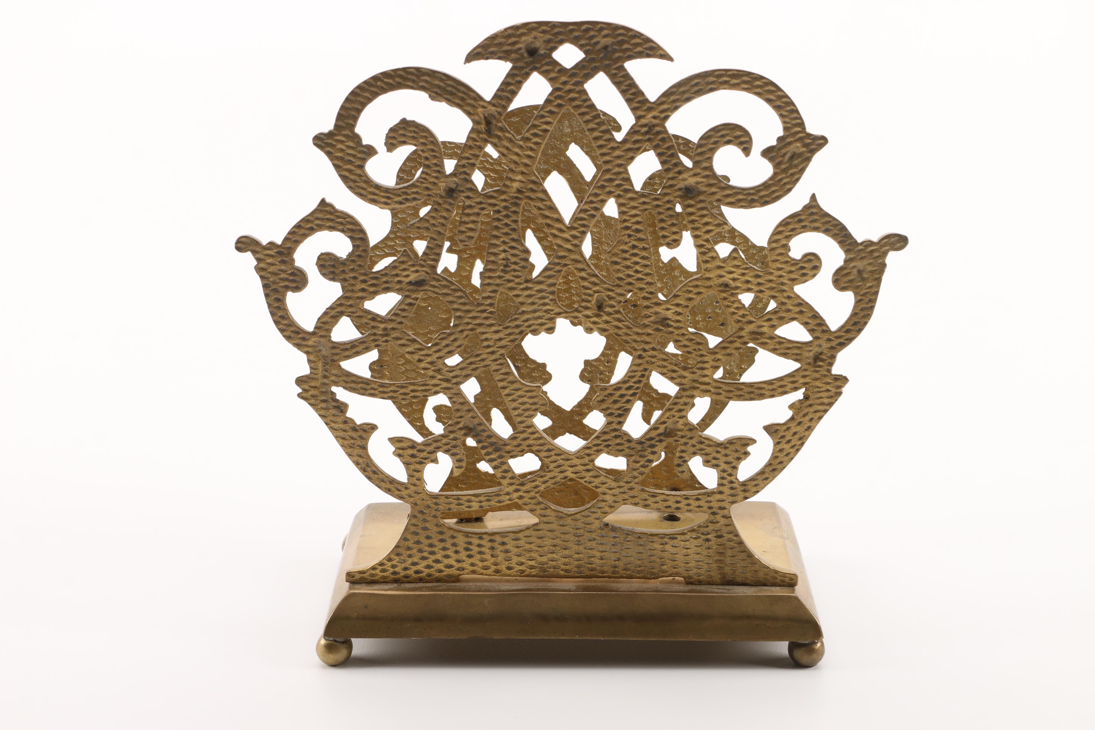 Victorian Brass Document or Letter Stand