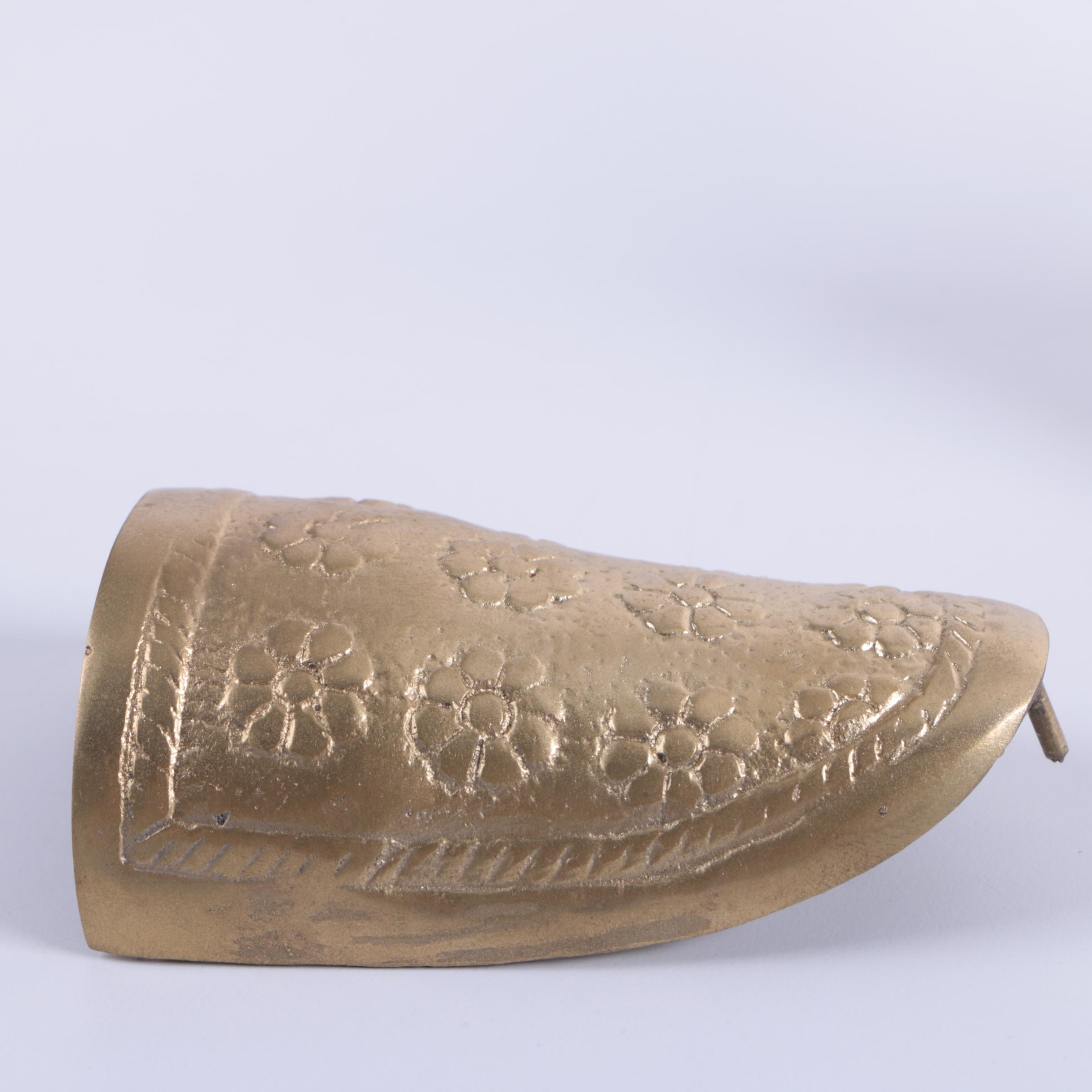 Brass-Tone Metal Lidded Deer Figurines