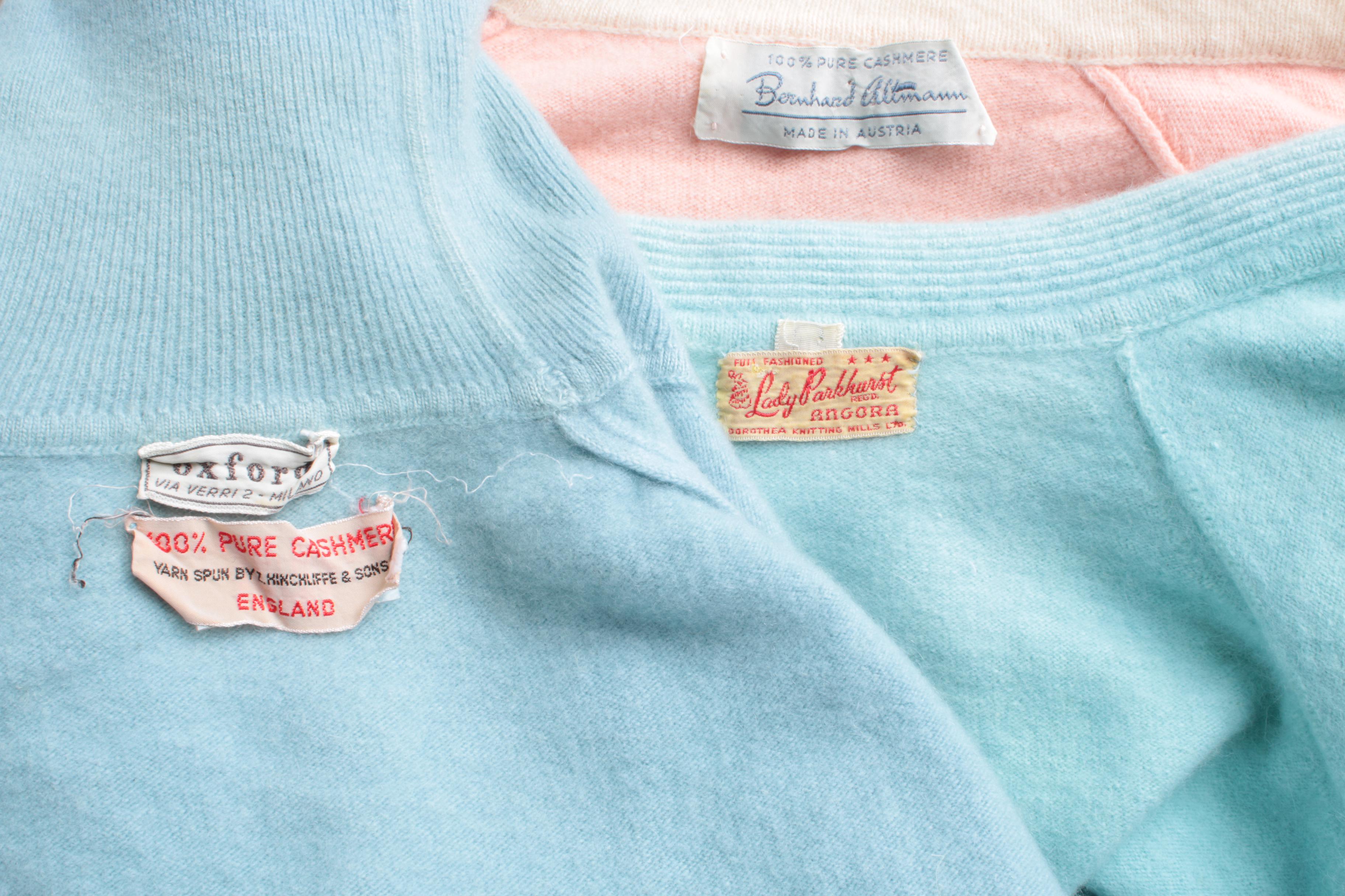 Women's Vintage Cashmere and Angora Sweaters Including Bernhard Altmann