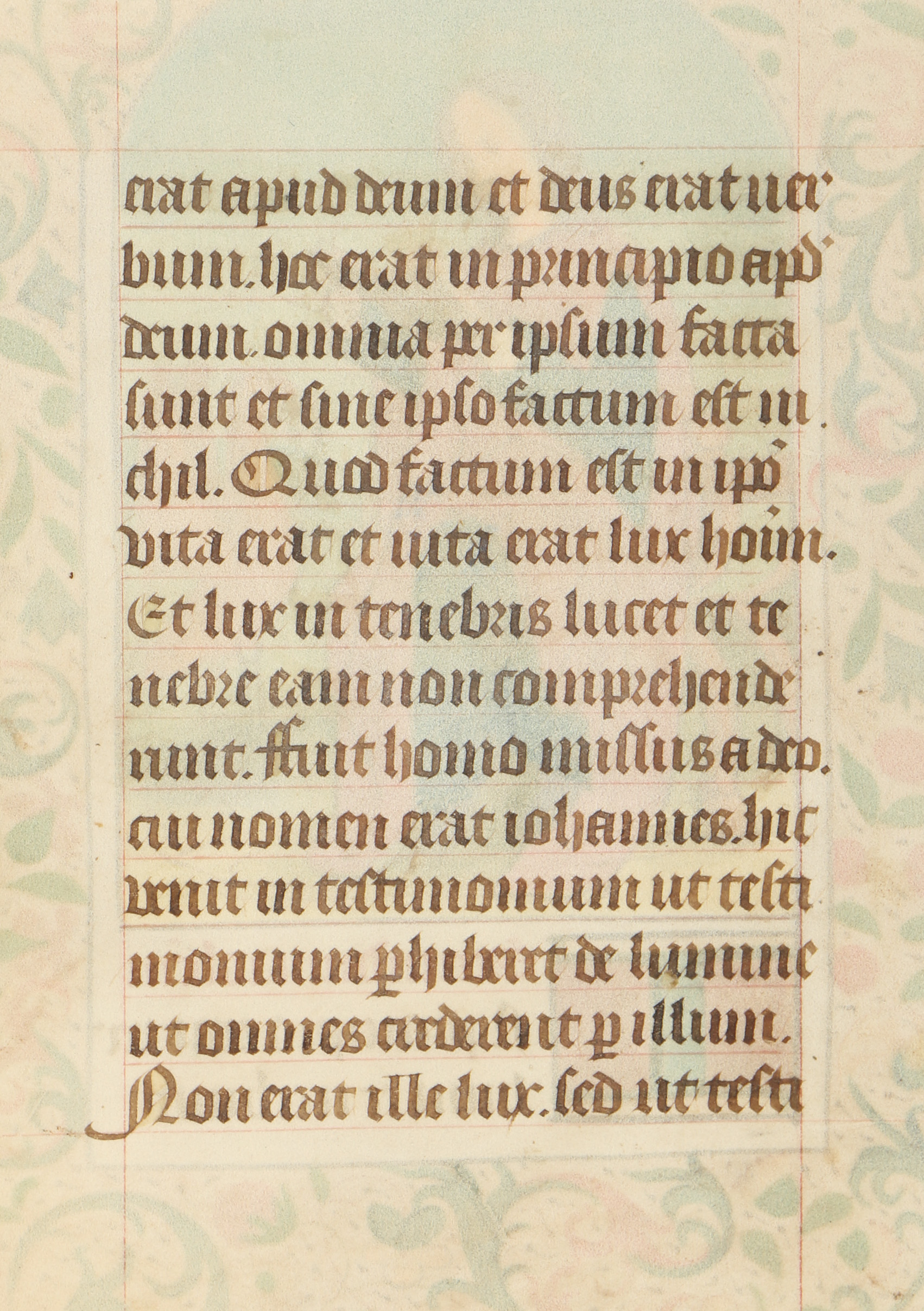 15th-Century Hand-Painted Illuminated Manuscript "St. John"