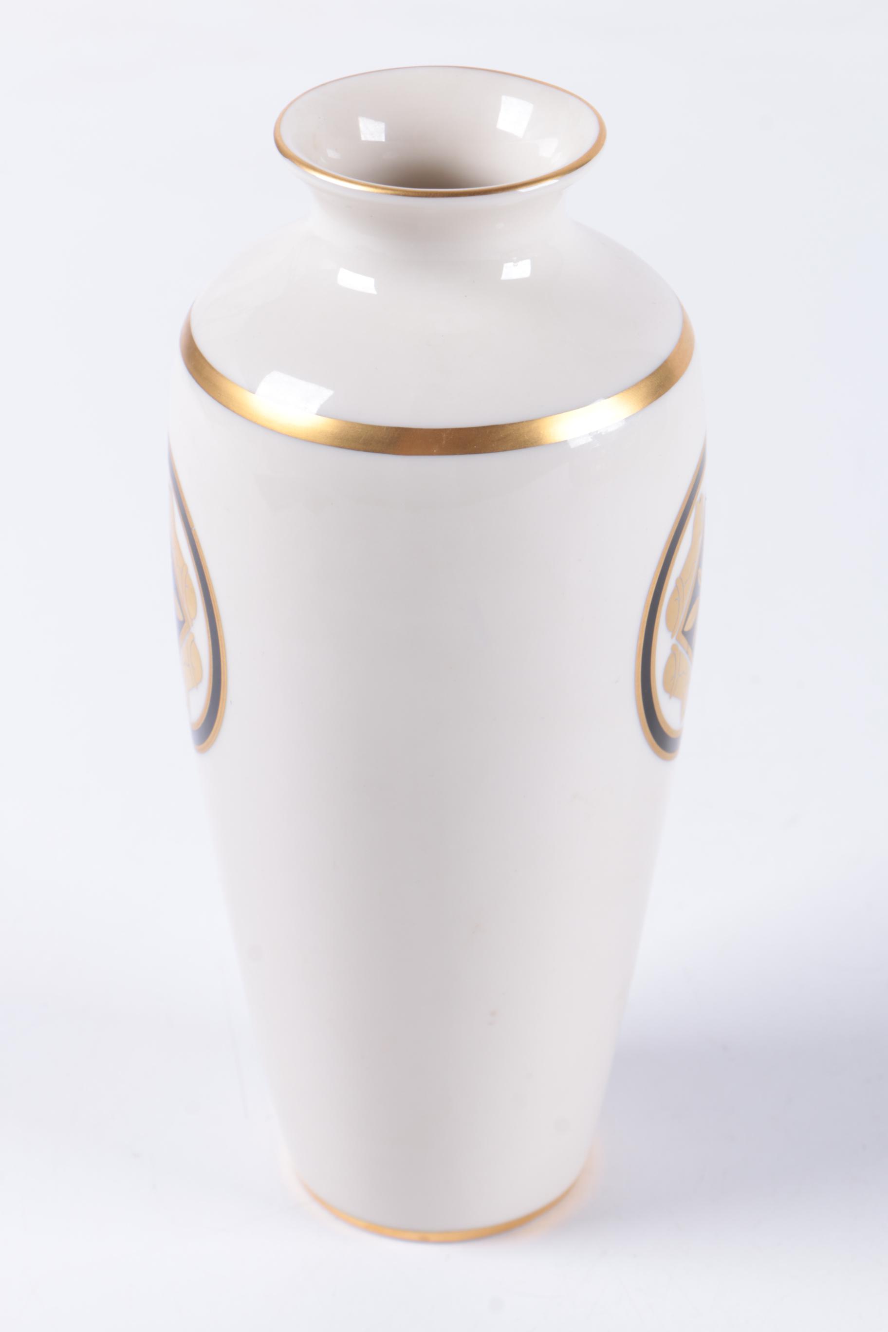 1986 Cartier "La Maison de L'Art Deco" Porcelain Vase
