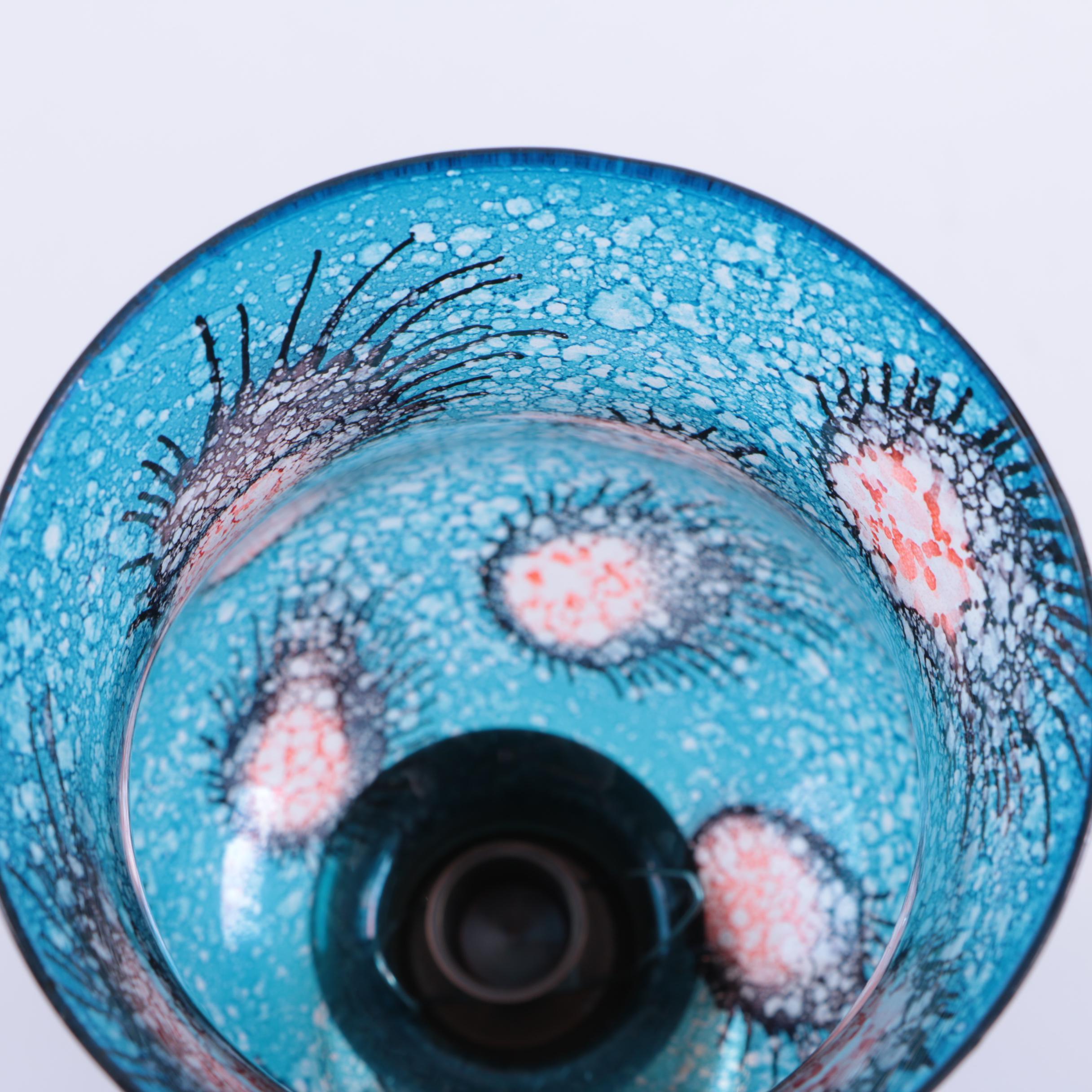 Art Glass Hurricane Candle Lamp