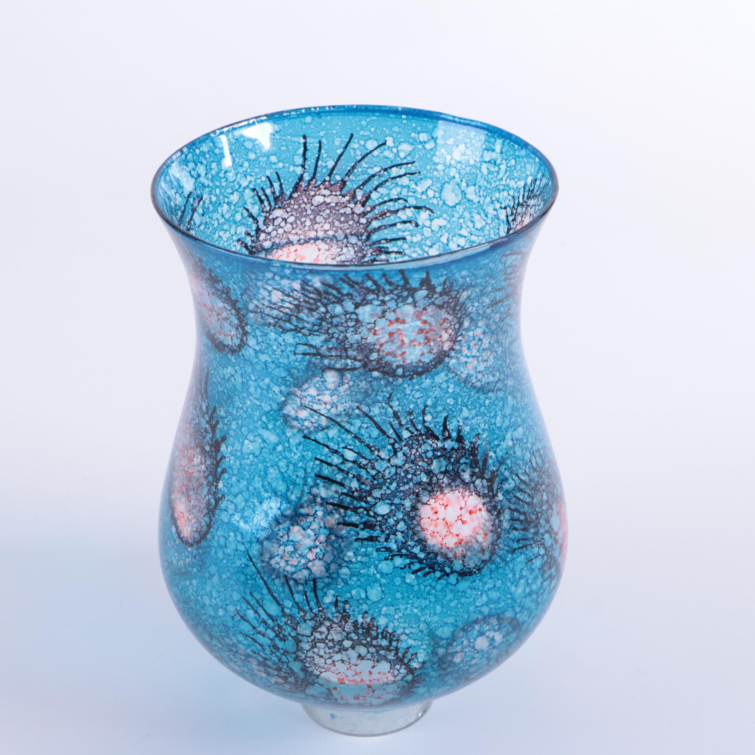 Art Glass Hurricane Candle Lamp