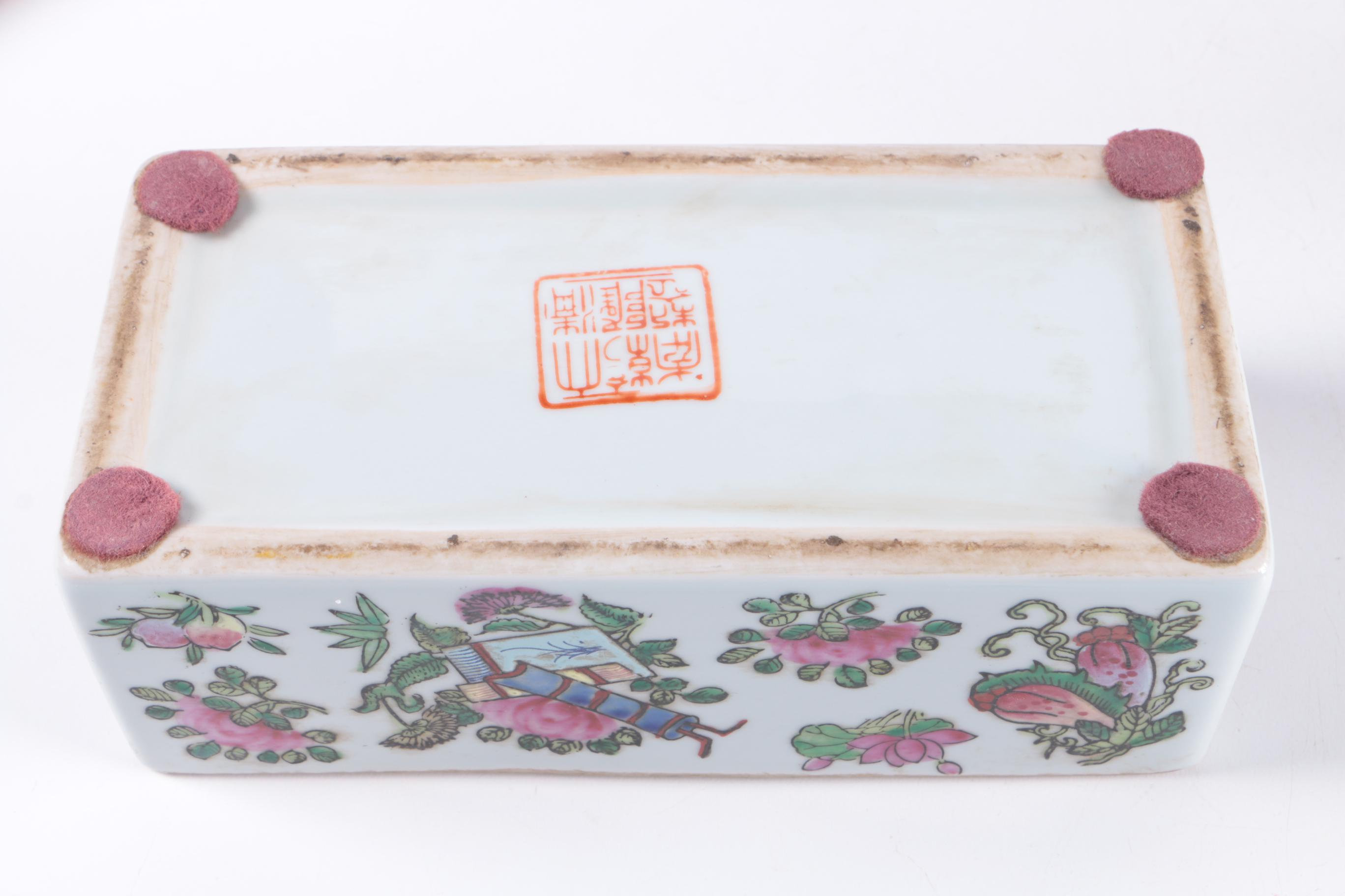 Chinese Trinket Box, Figurine and Decor