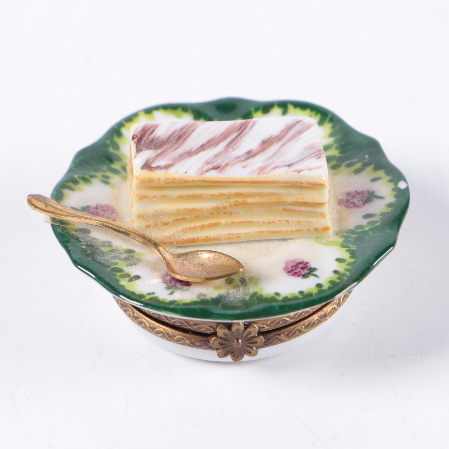 Parry Vieille Limoges Napoleon Pastry Trinket Box