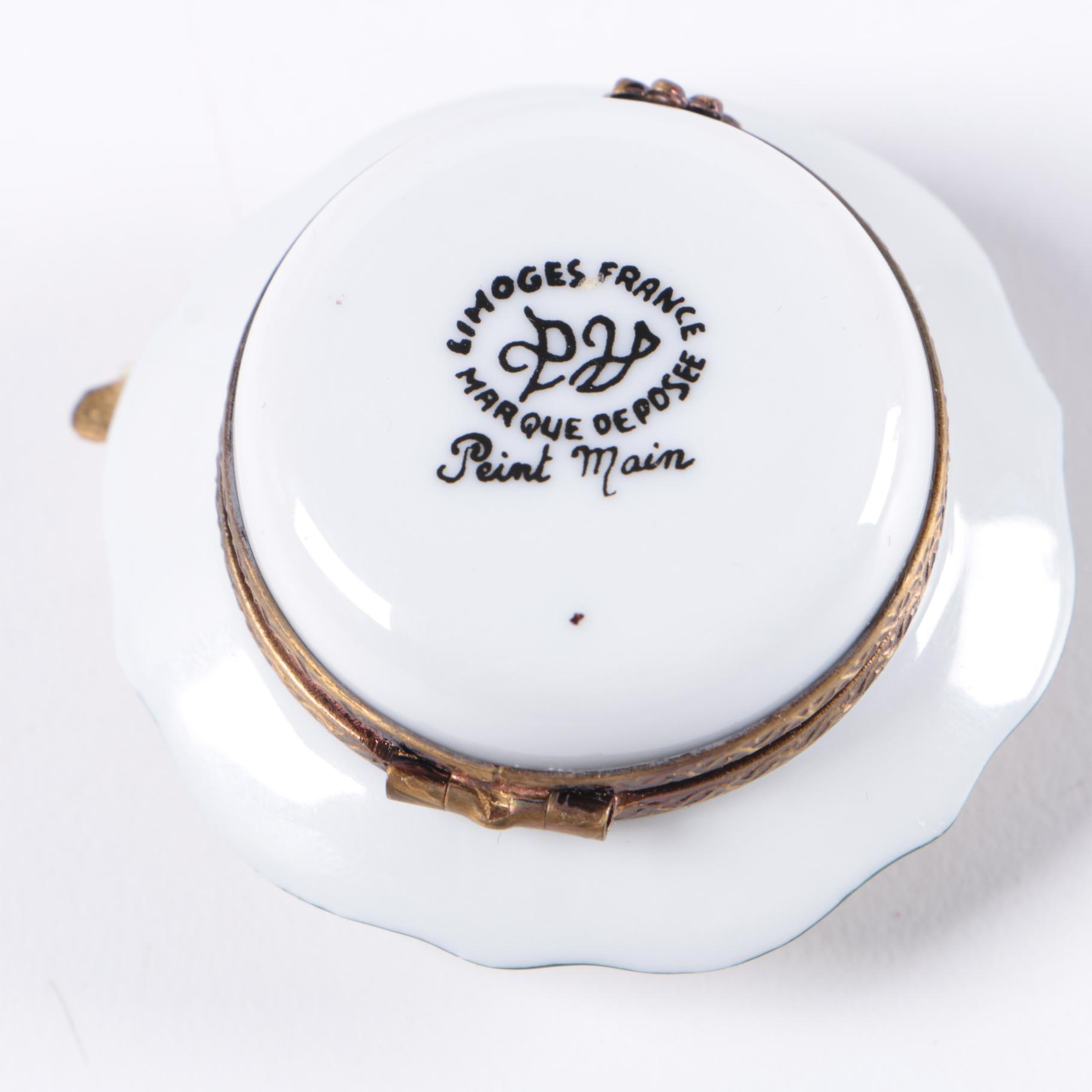 Parry Vieille Limoges Napoleon Pastry Trinket Box