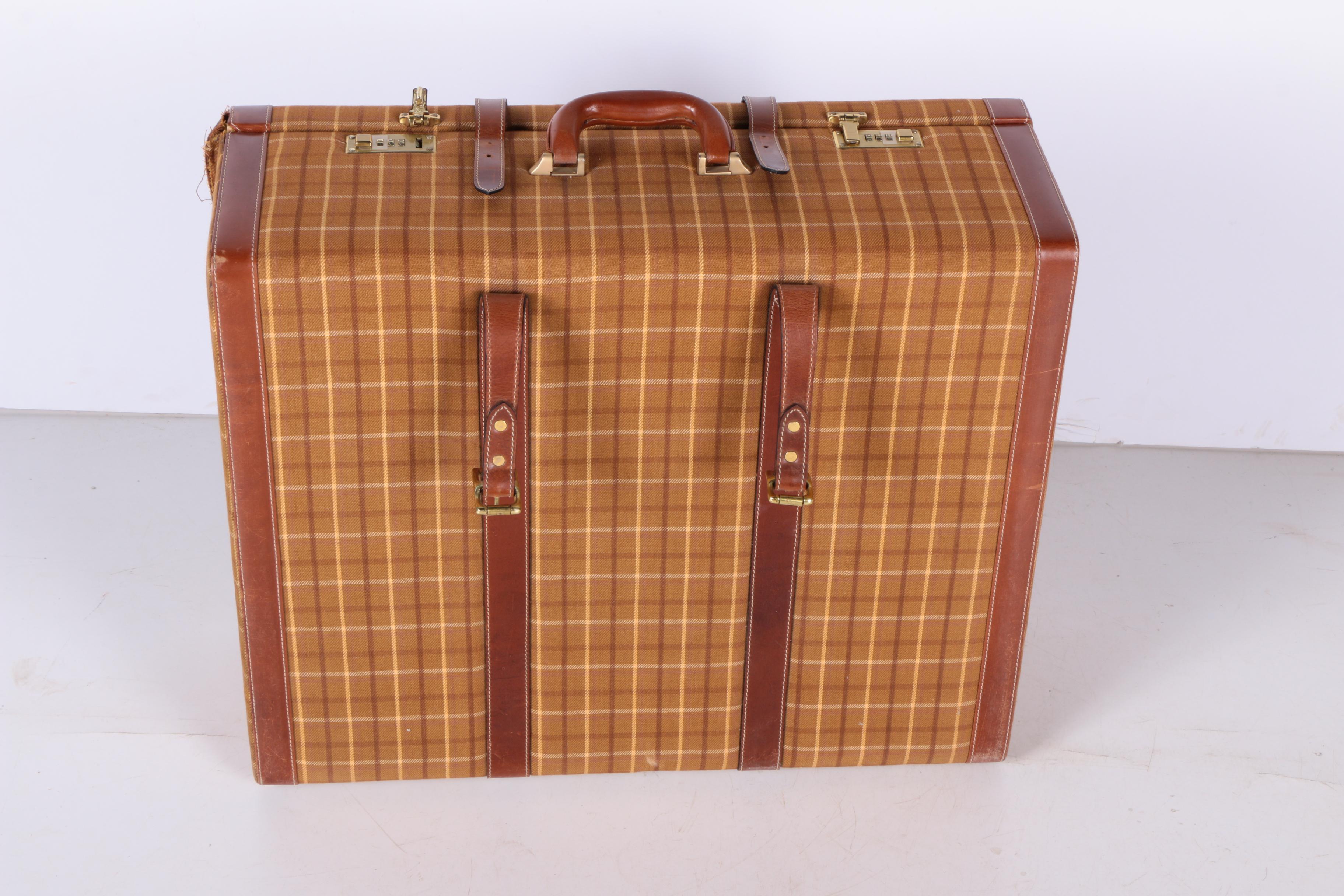 Vintage Stetson Plaid Hardshell Suitcase