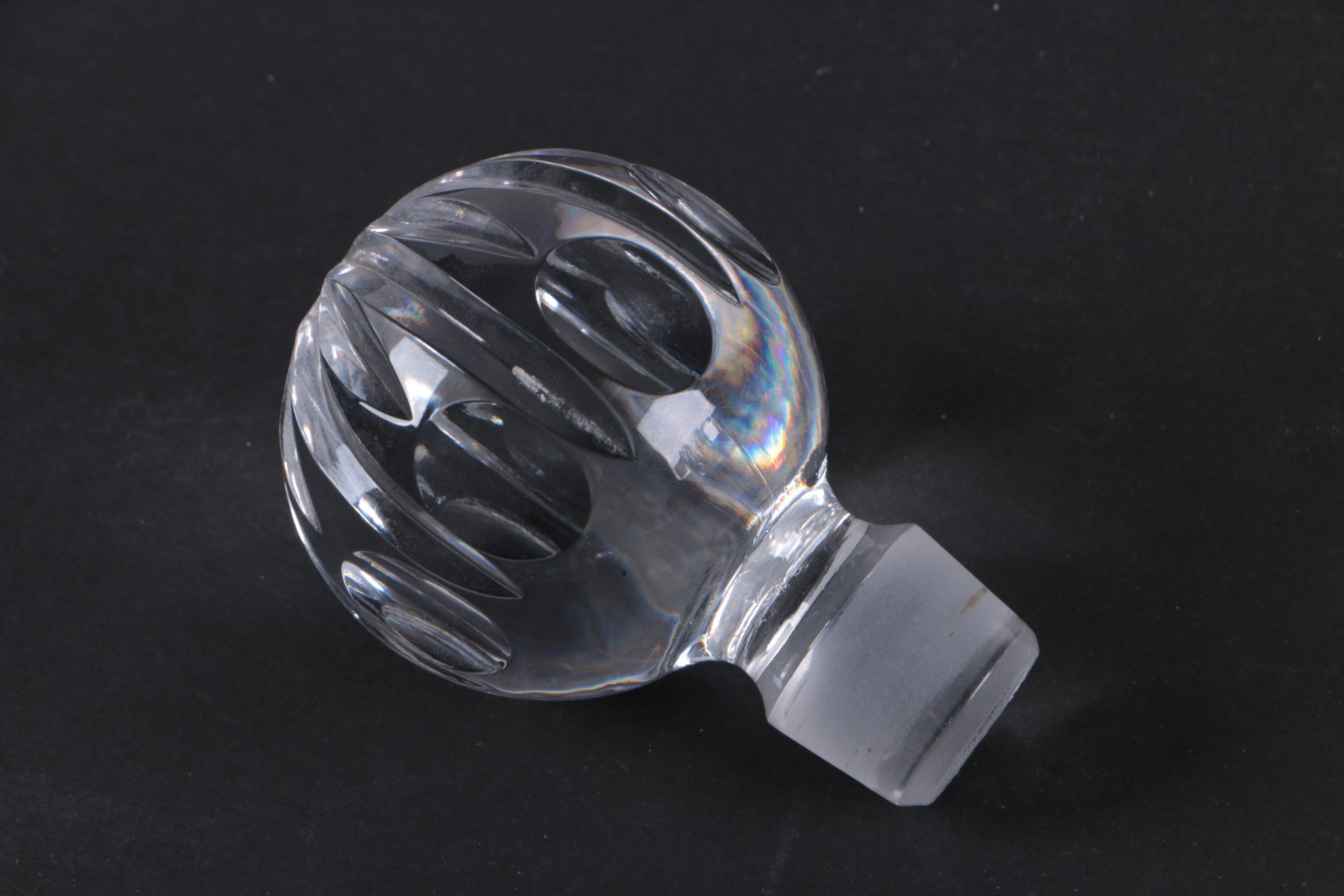 J.A. Campbell British Sterling and Crystal Ships Decanter