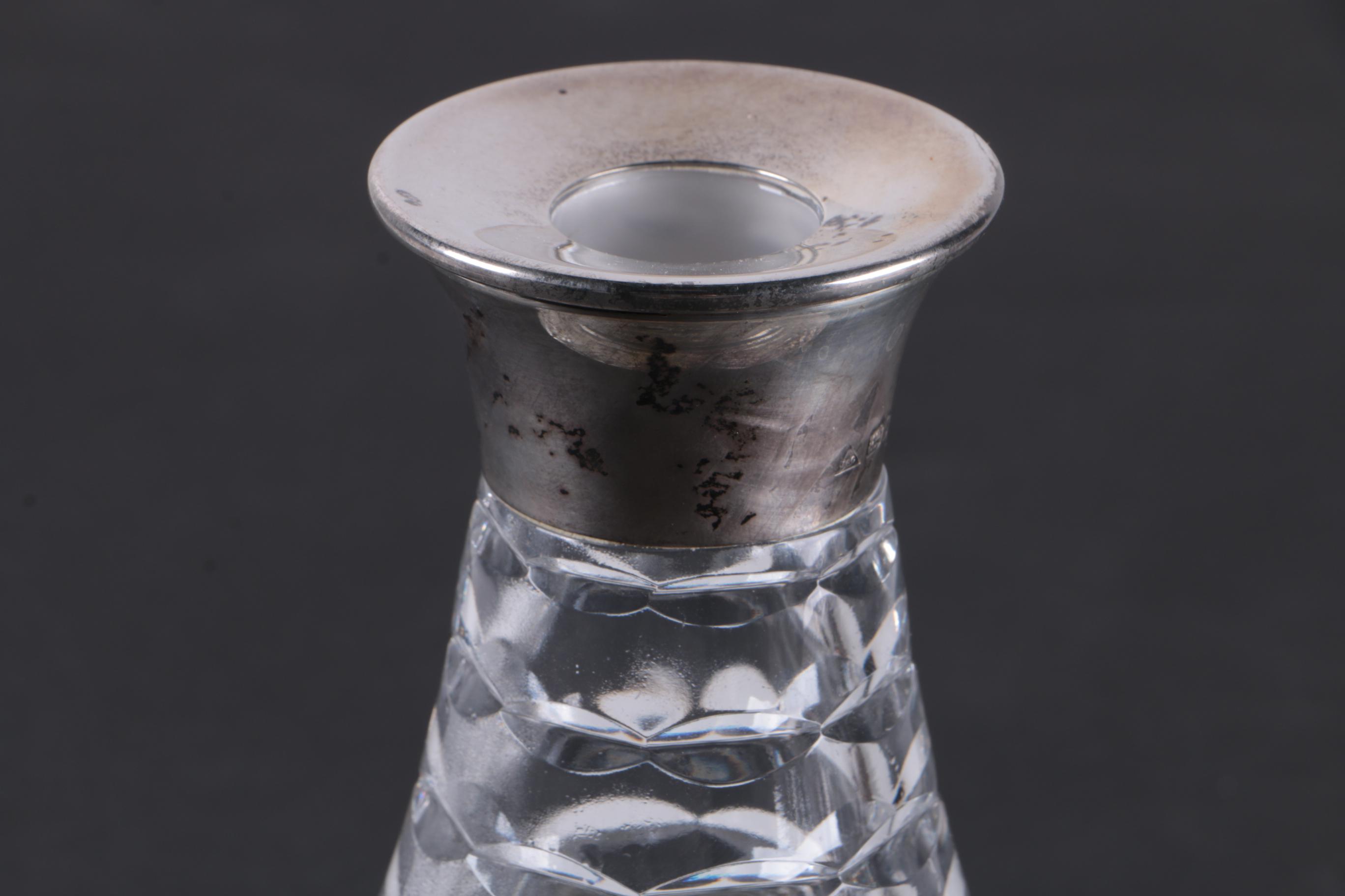 J.A. Campbell British Sterling and Crystal Ships Decanter