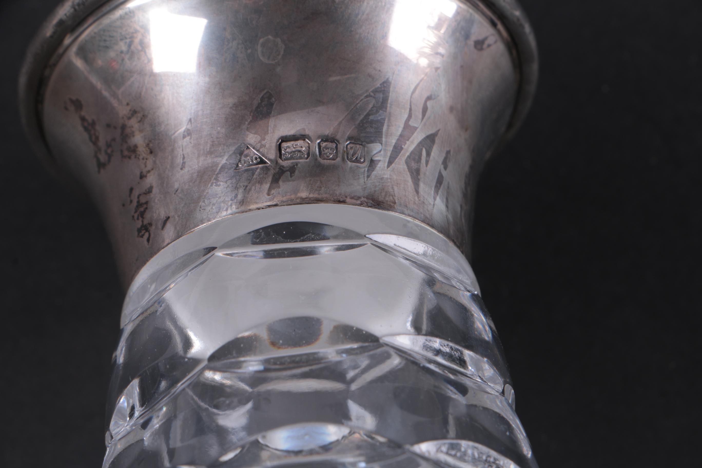 J.A. Campbell British Sterling and Crystal Ships Decanter