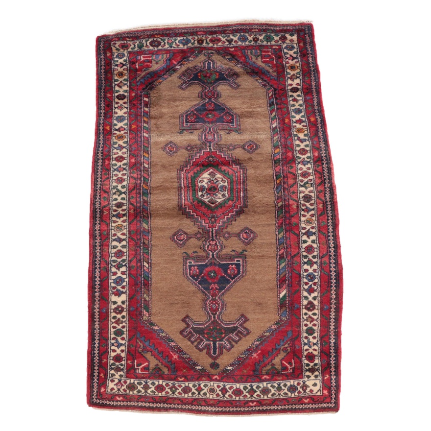 Hand-Knotted Persian Hamadan Wool Area Rug