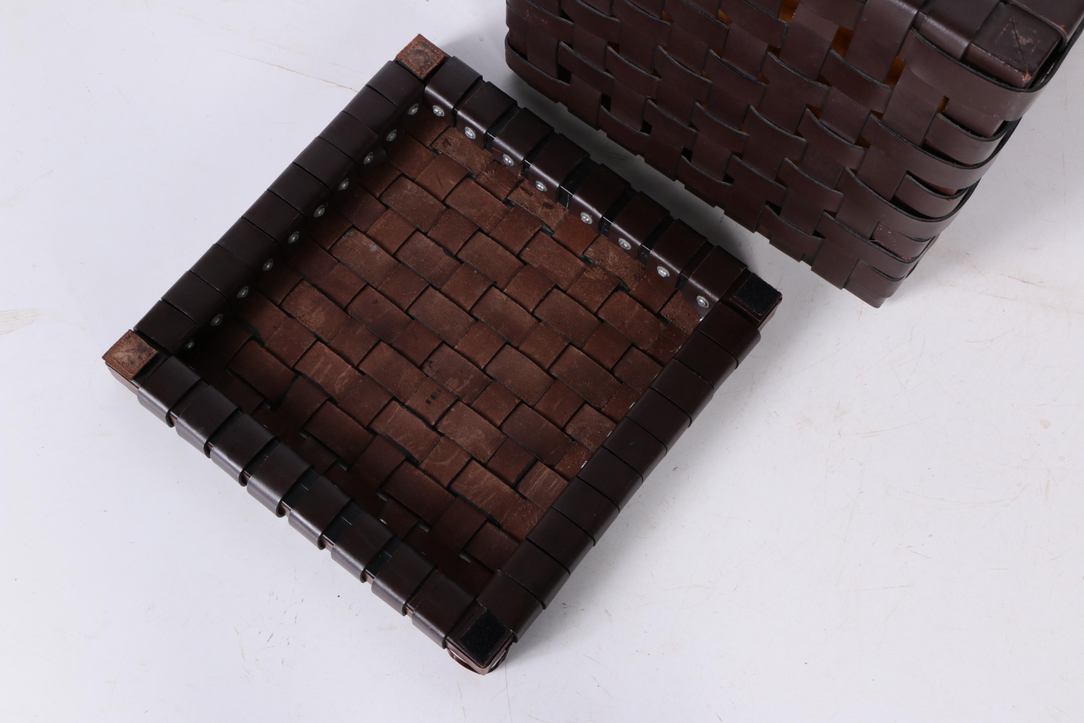 Leather Cube Storage Box