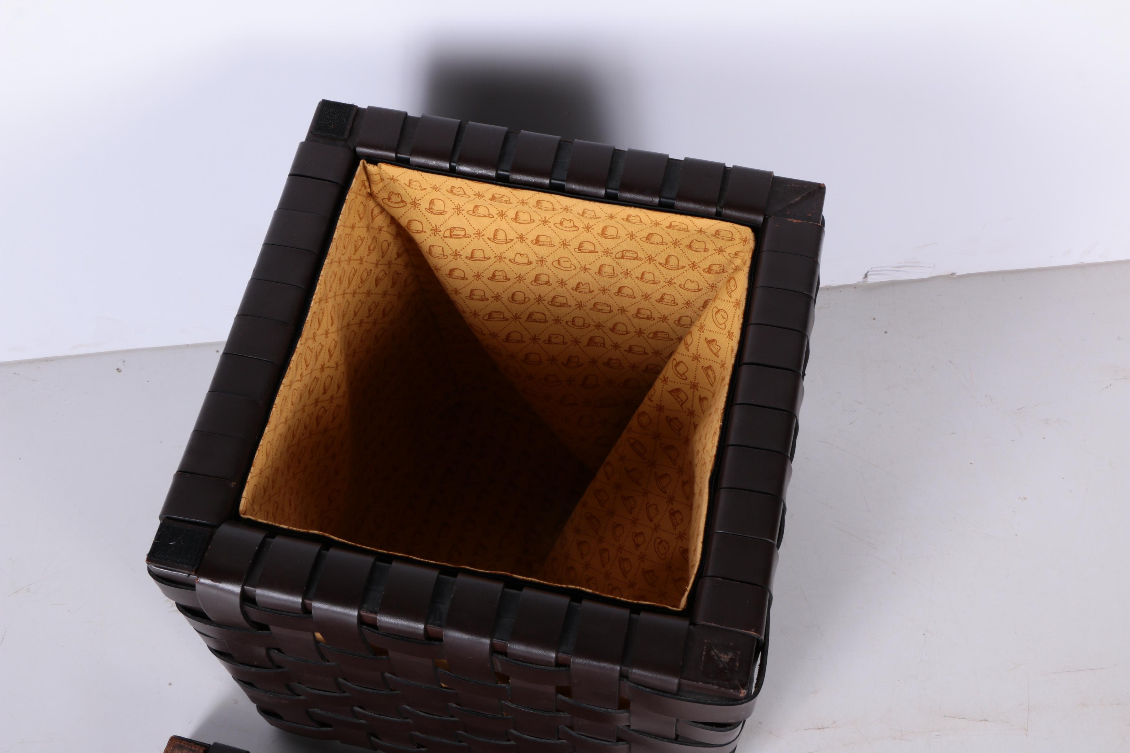Leather Cube Storage Box
