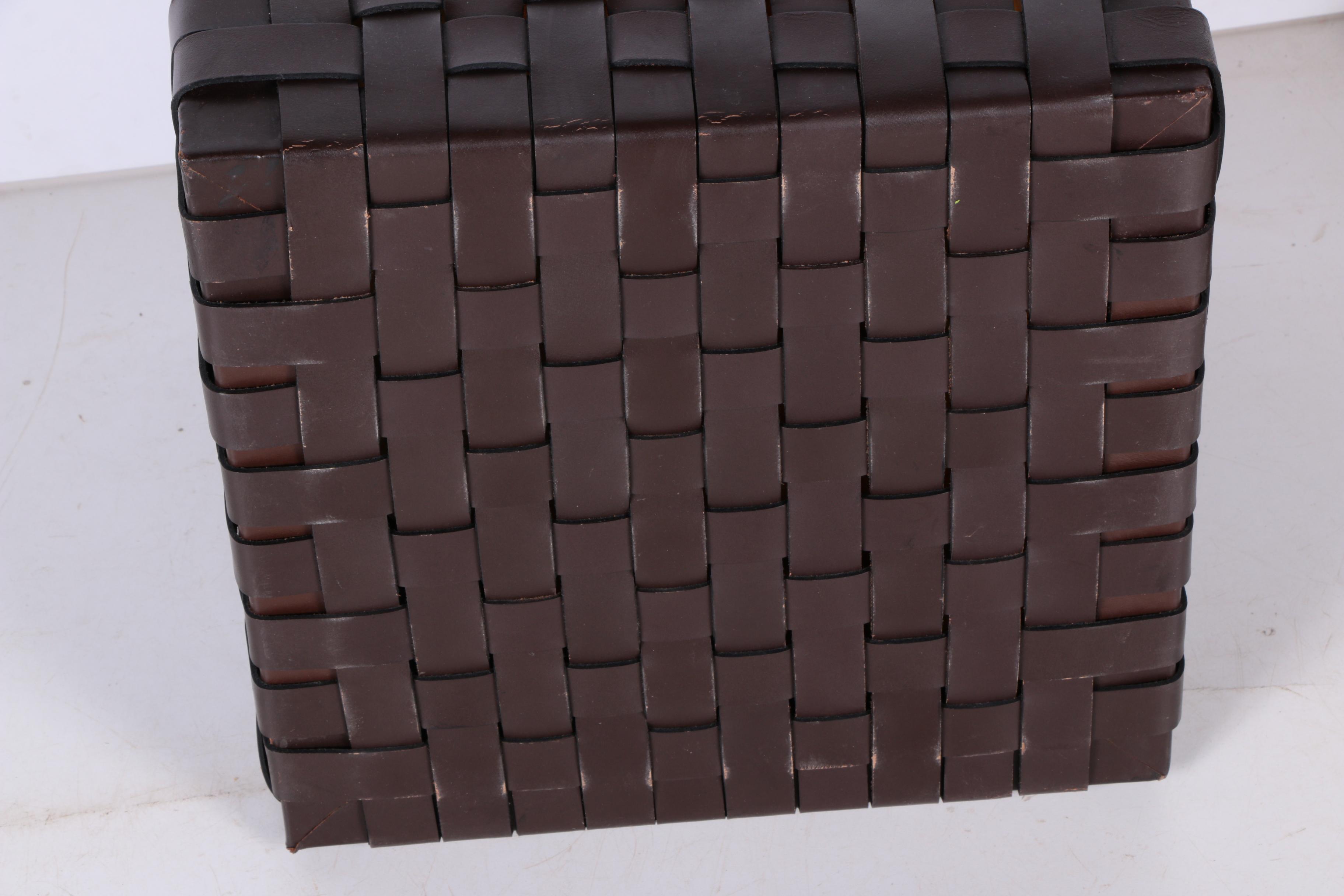 Leather Cube Storage Box